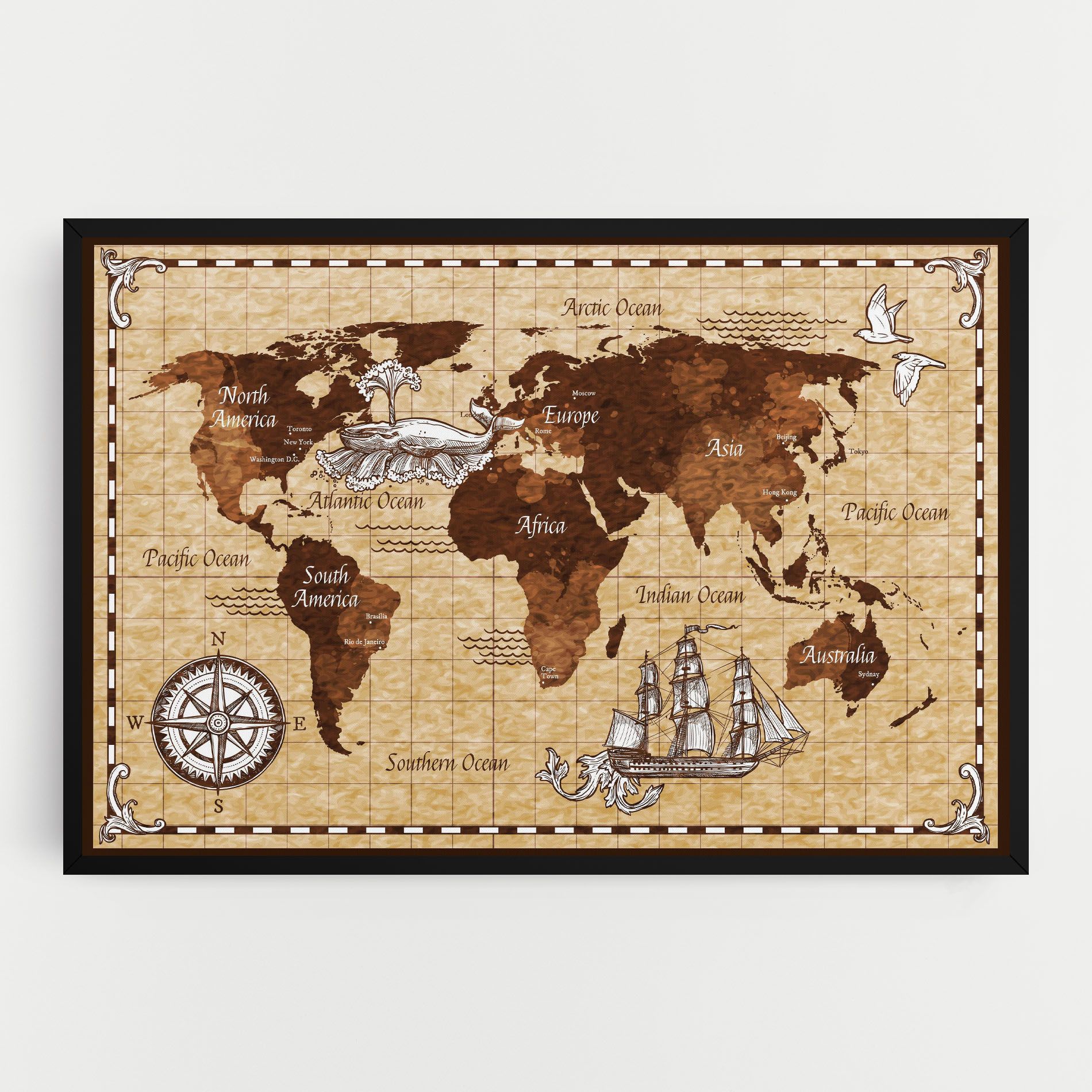 Brown Old Map mockup 0