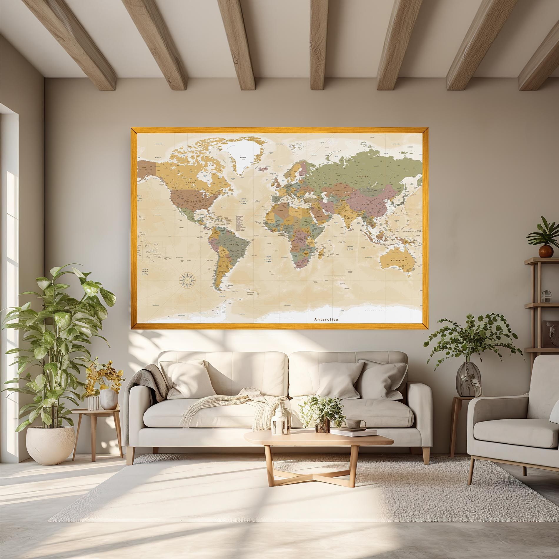 World Map Vintage mockup 6