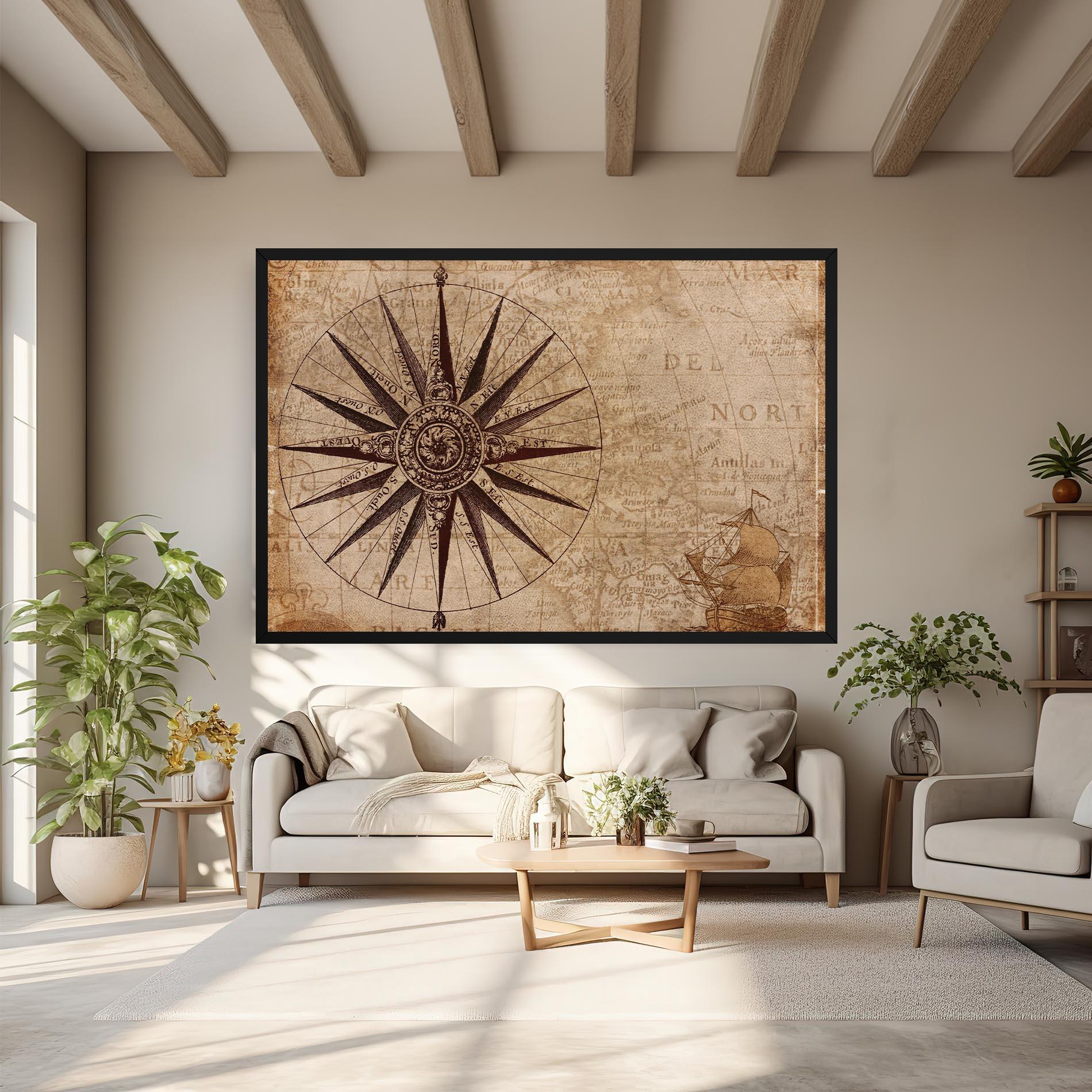 Vászonkép Vintage Map mockup 6