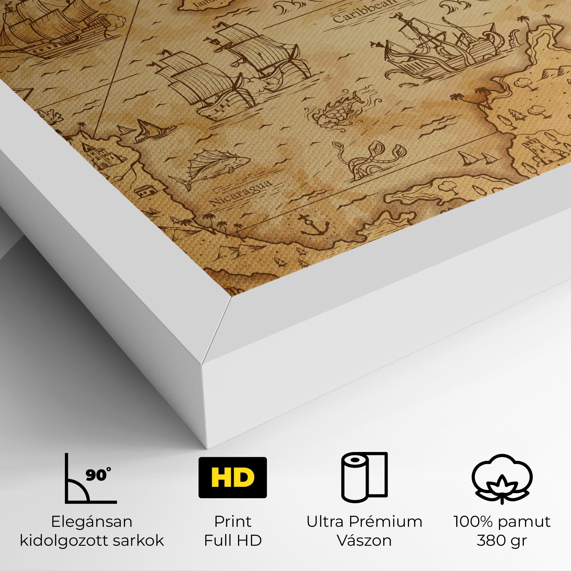 Vászonkép Caribbean Sea mockup 4