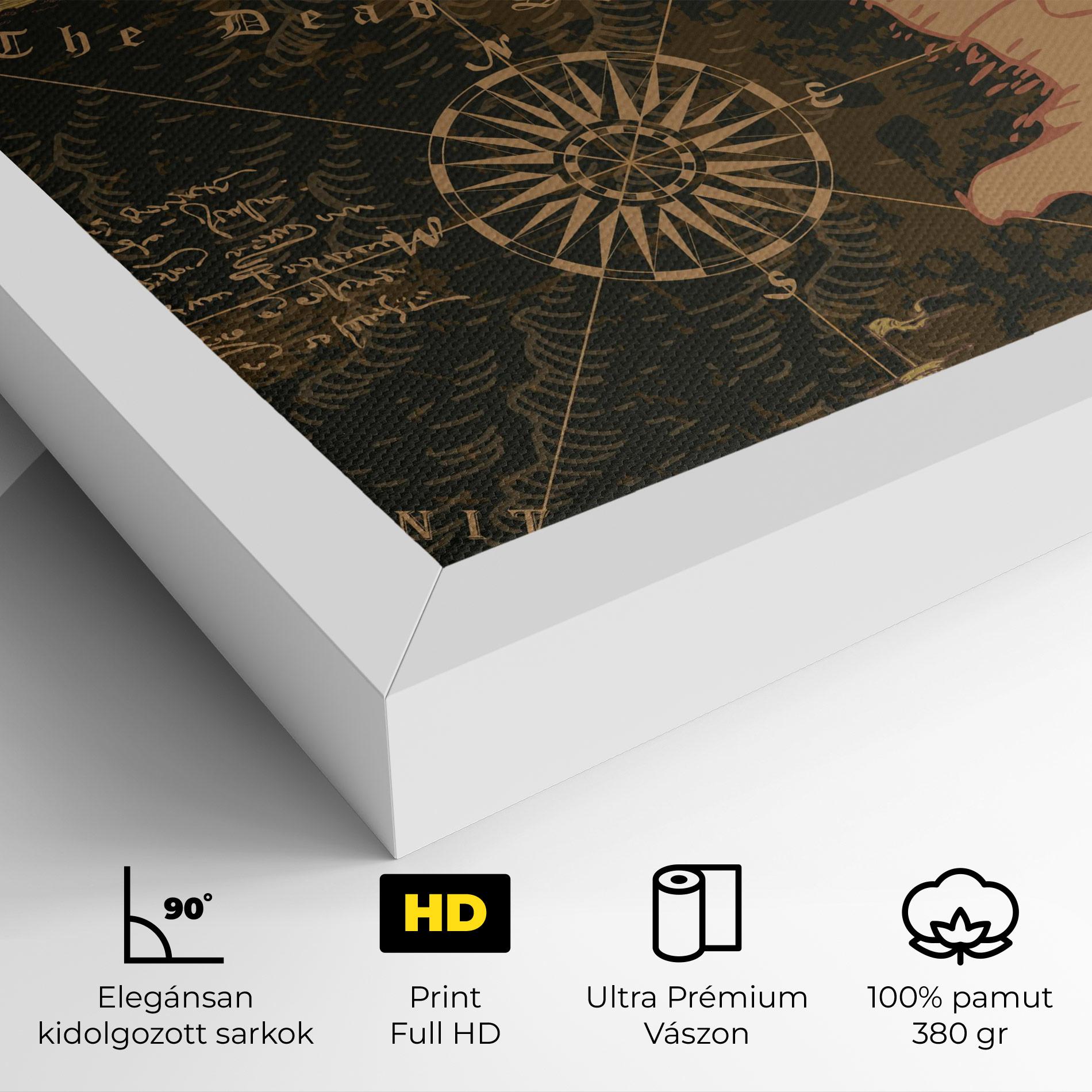 Vászonkép Cool Old Map mockup 4