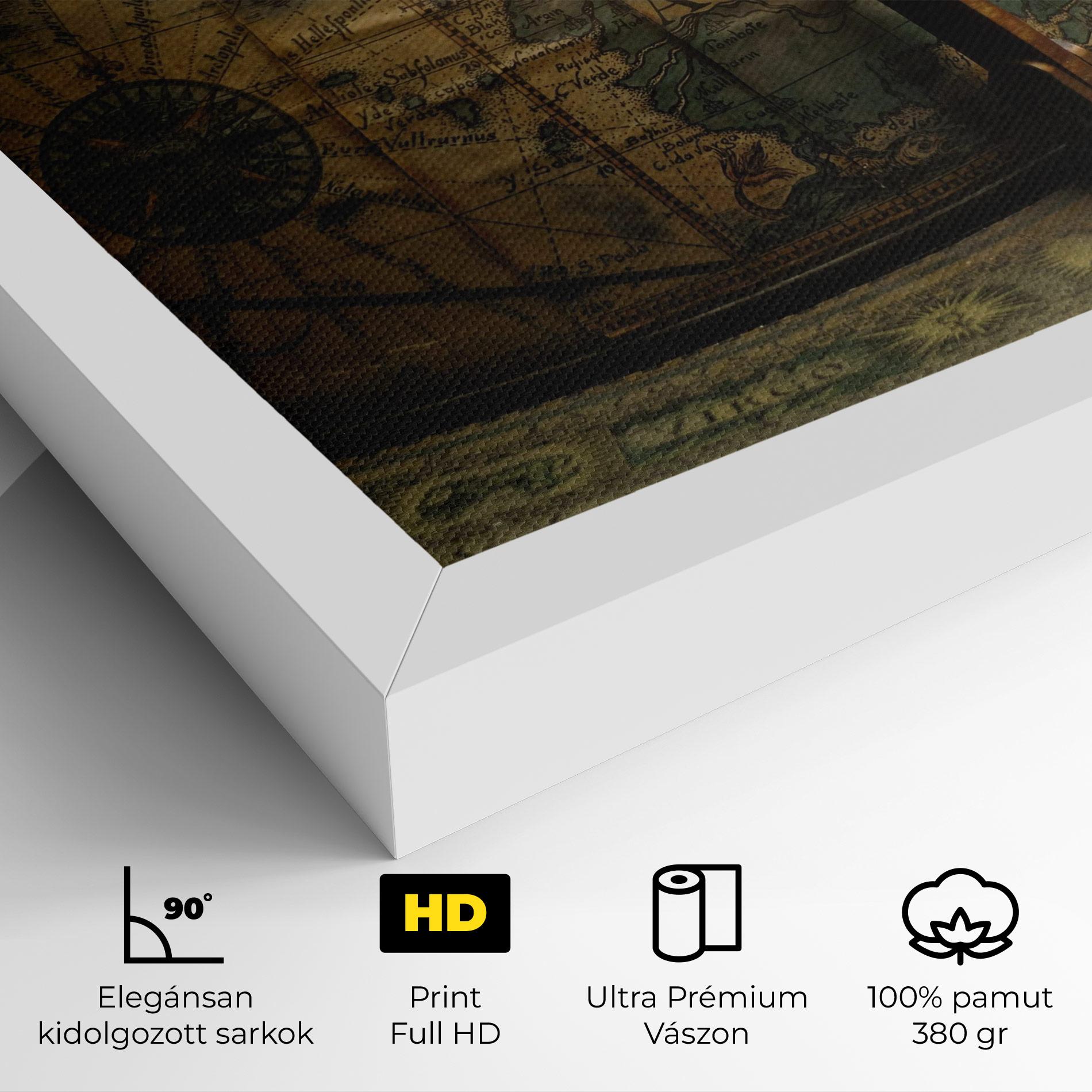 Vászonkép Globe Map mockup 4