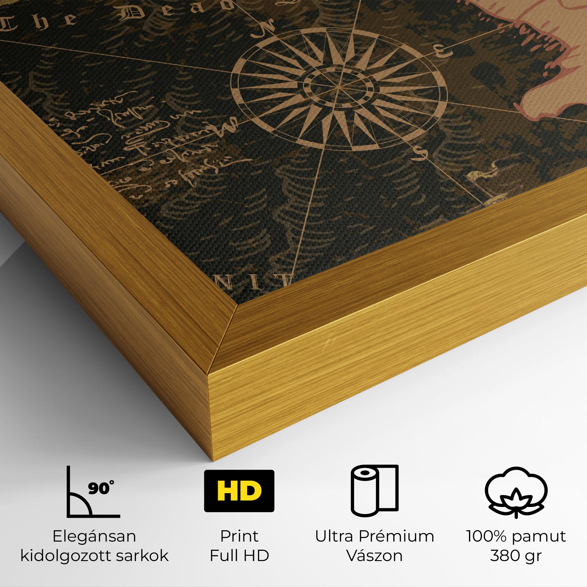 Vászonkép Cool Old Map mockup 4