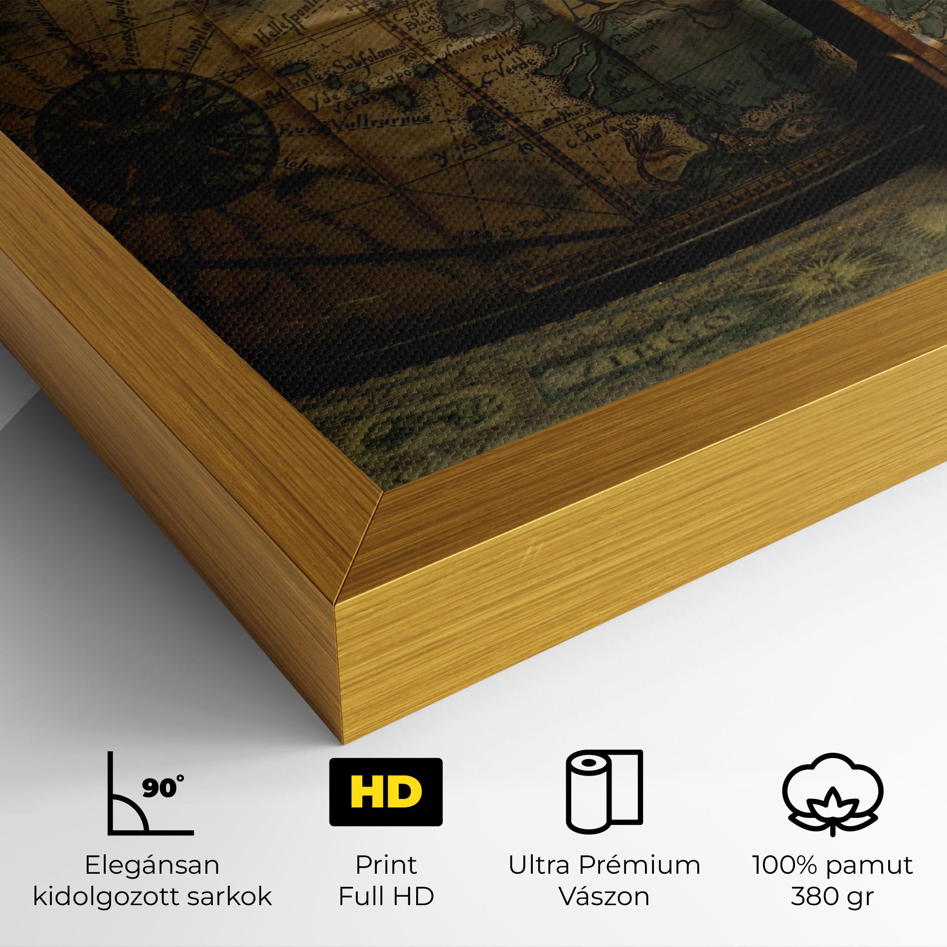 Vászonkép Globe Map mockup 4