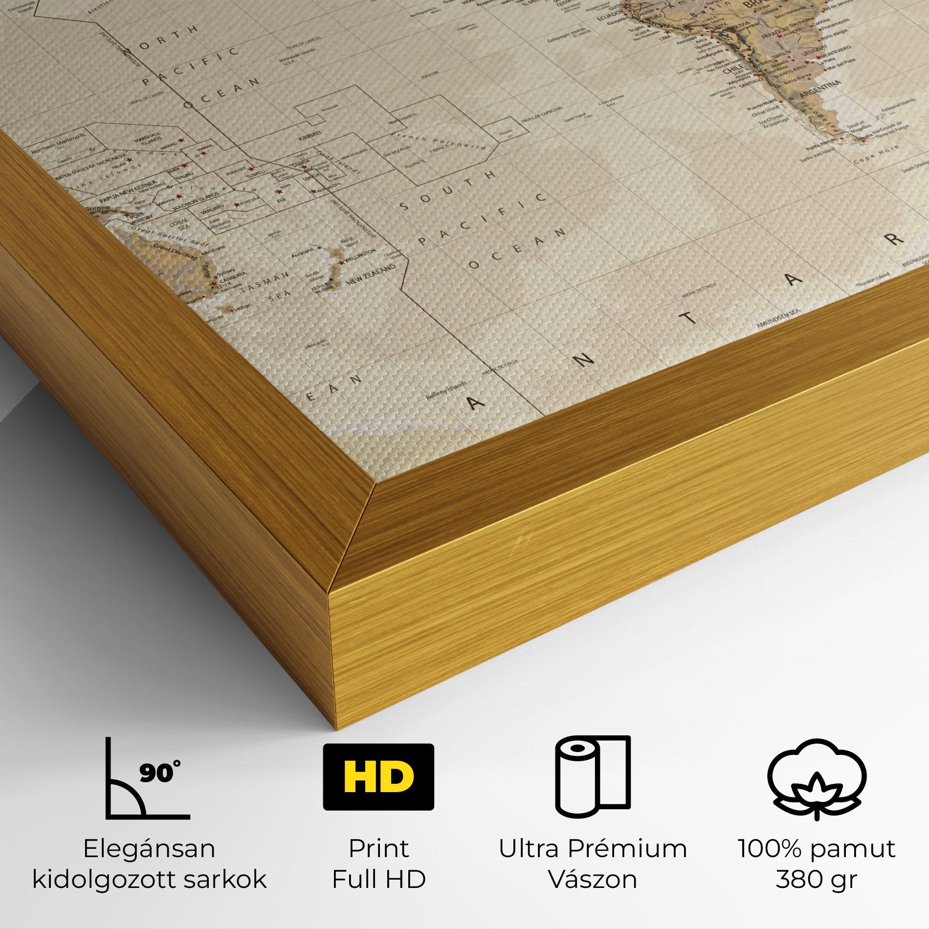 Vászonkép Old Canada Map mockup 4