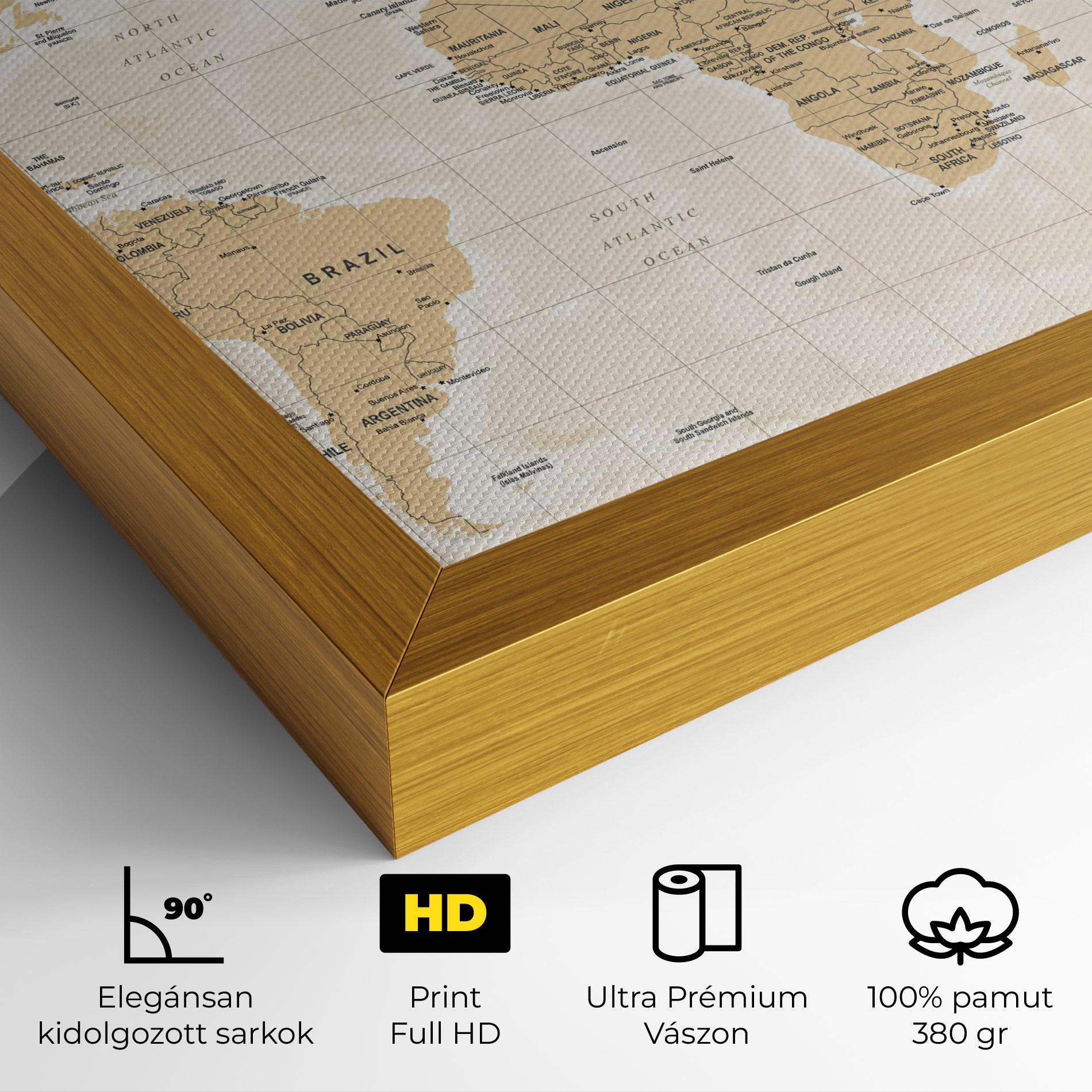 Vászonkép World Old Map mockup 4