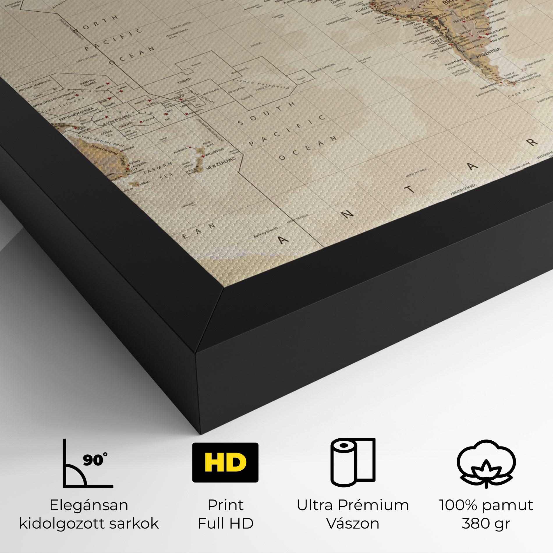 Vászonkép Old Canada Map mockup 4