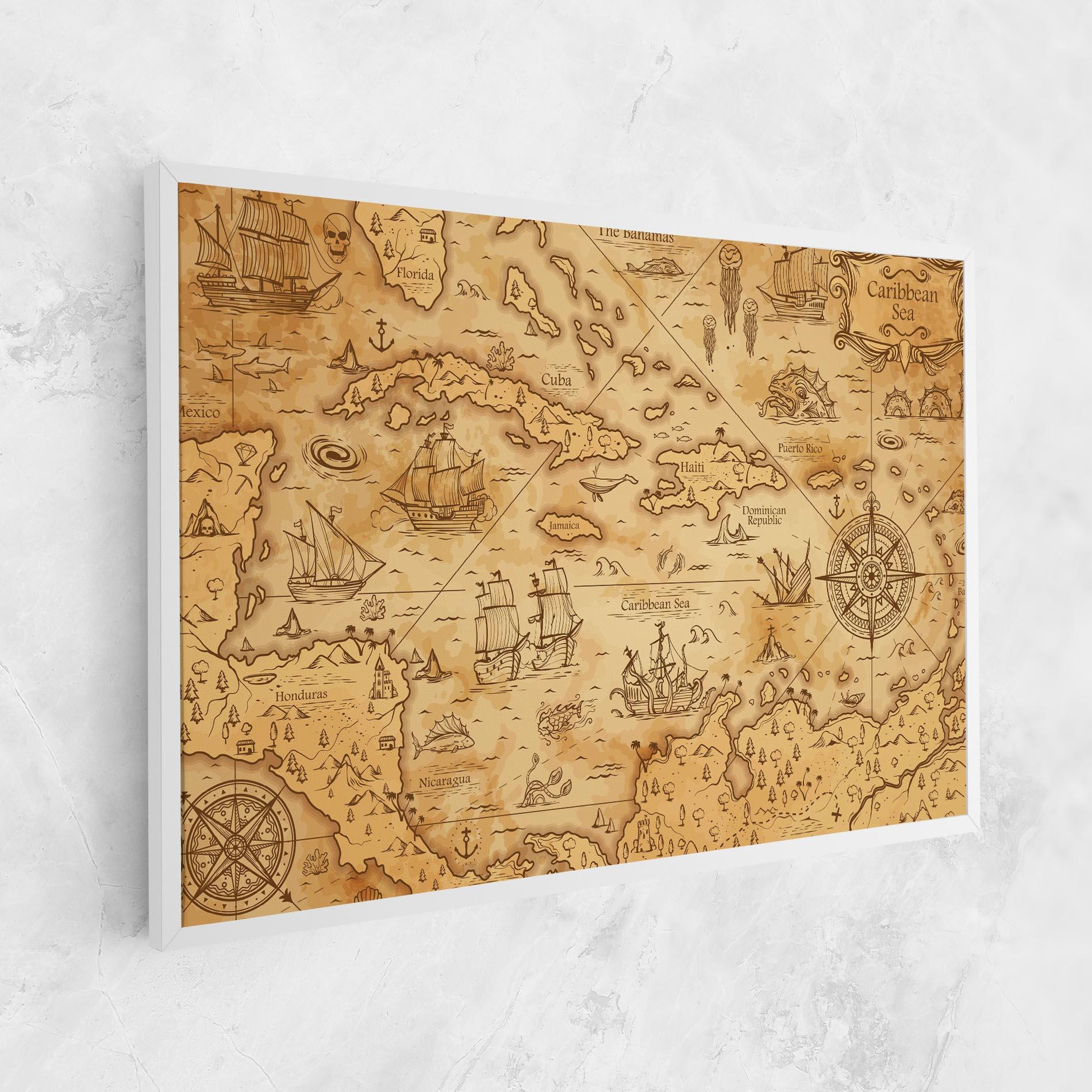 Vászonkép Caribbean Sea mockup 1