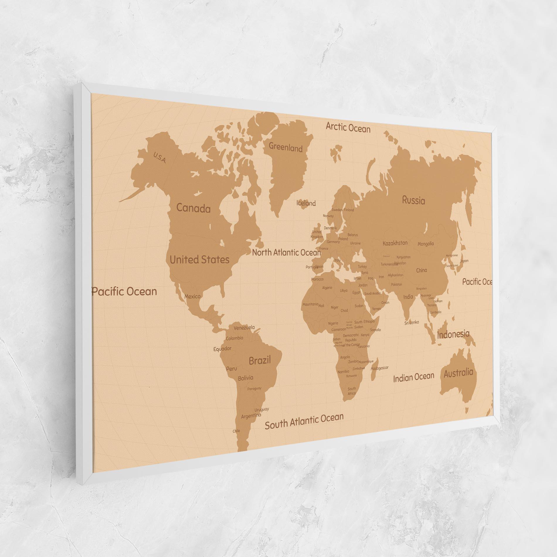 Vászonkép Ocean Old Map mockup 1