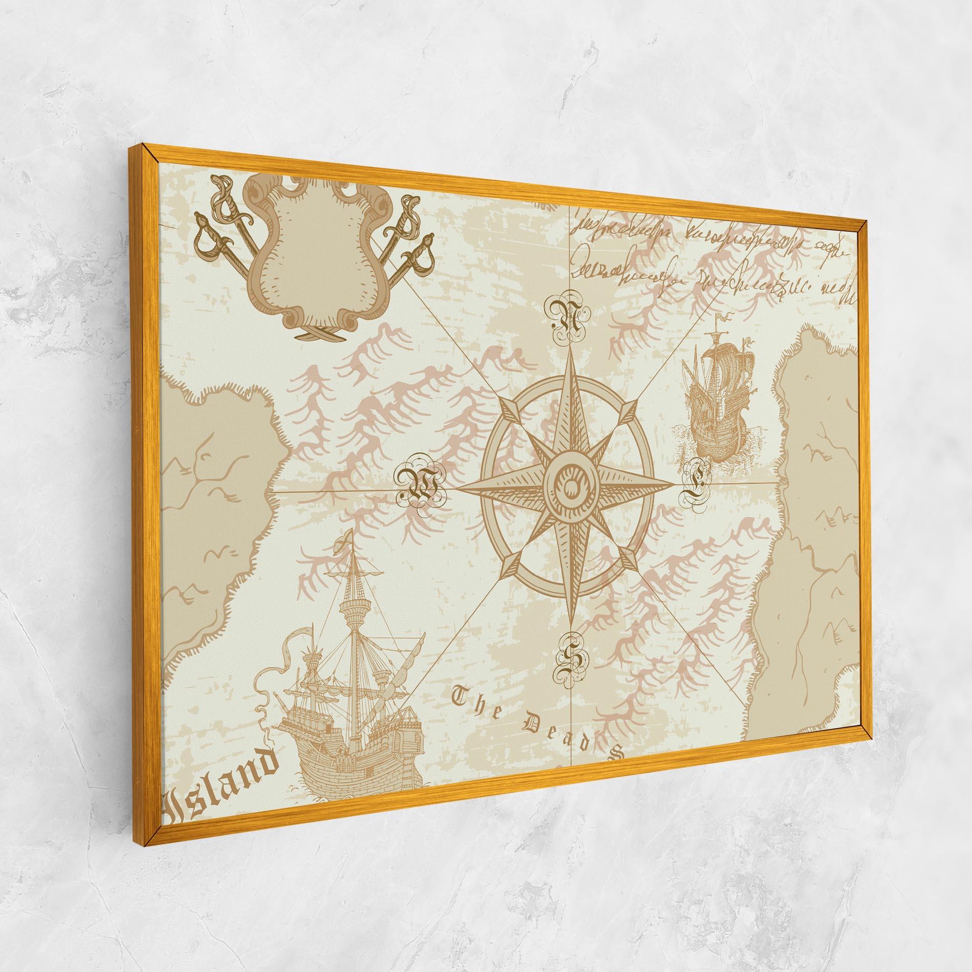 Vászonkép Cream Compass mockup 1