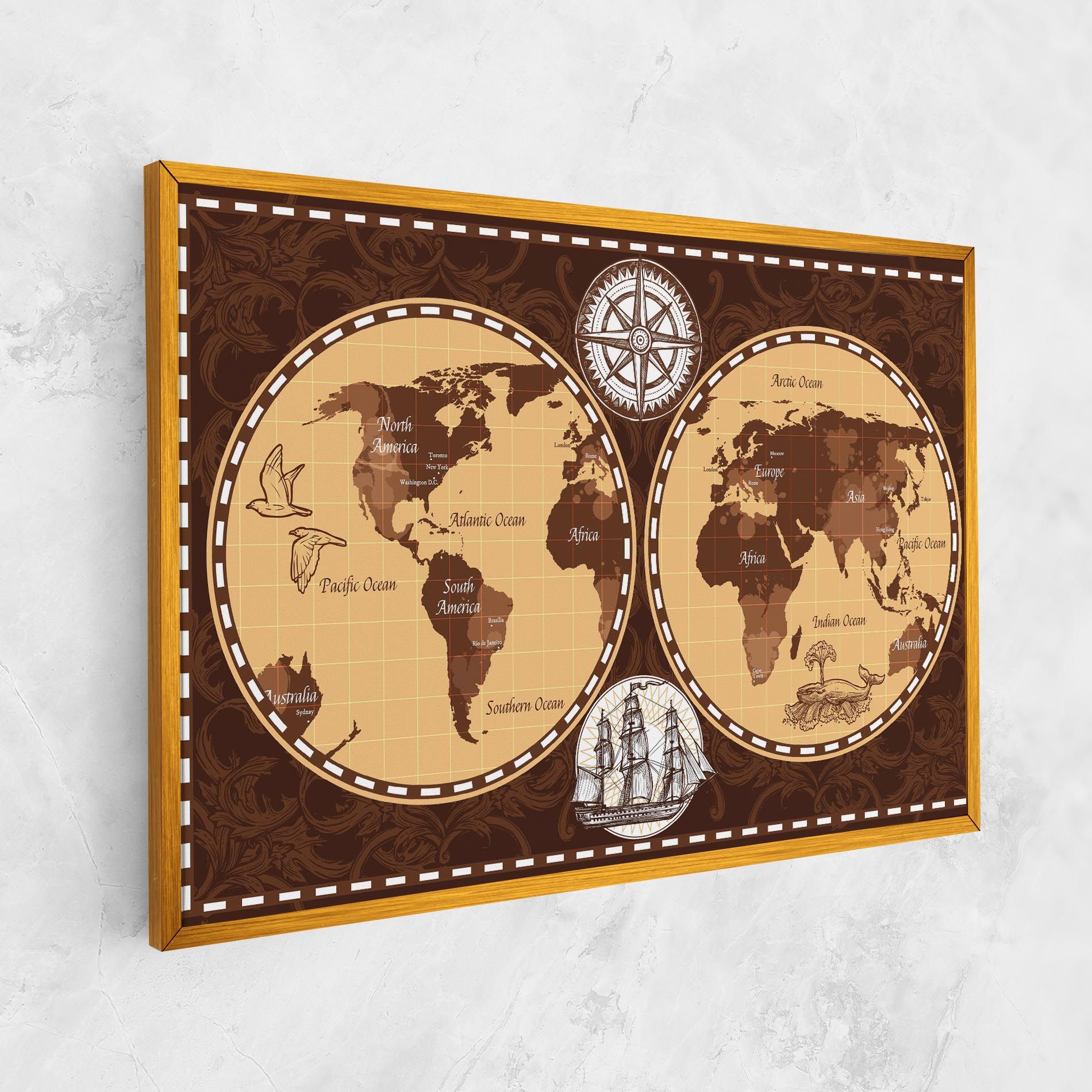 Old Brown Map mockup 1