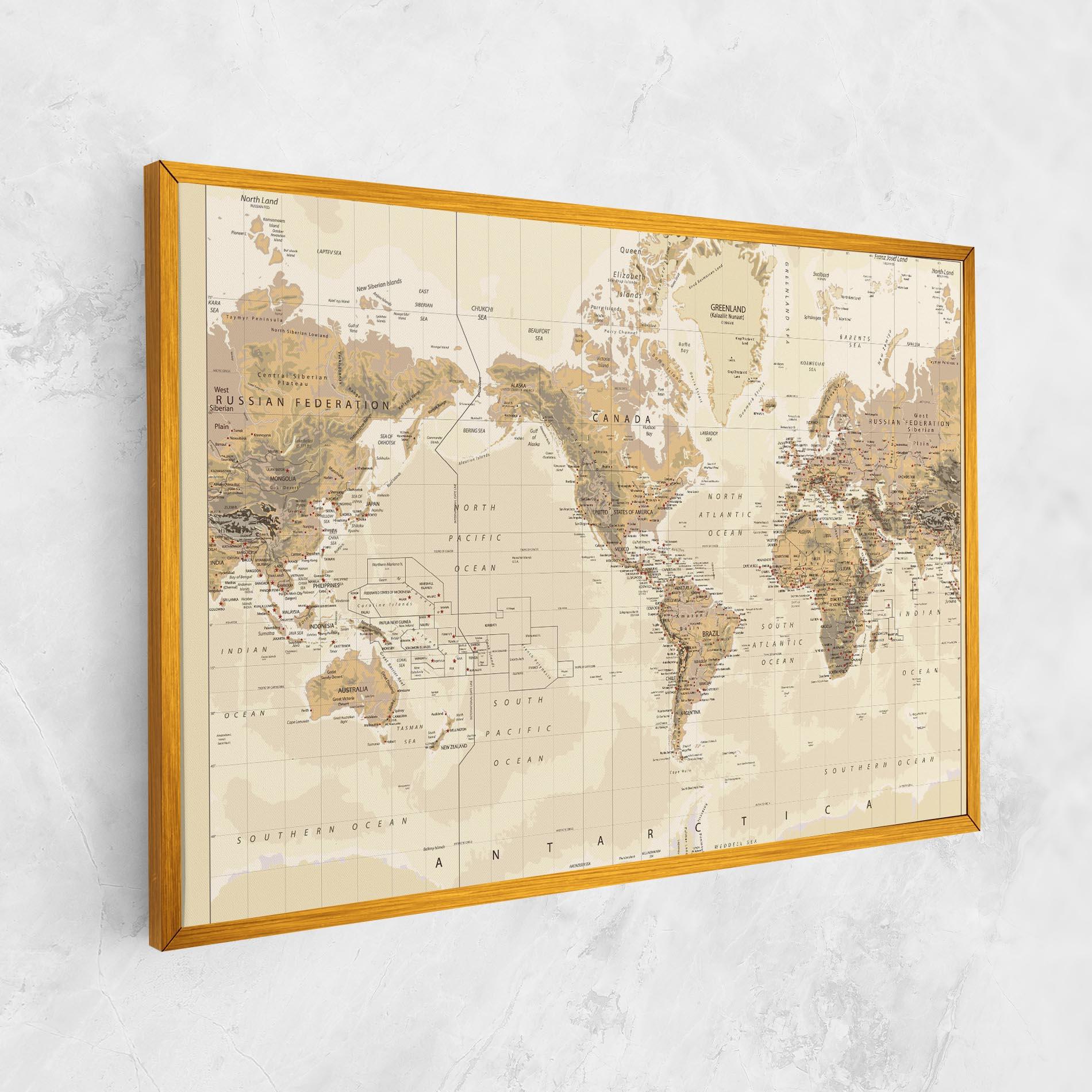 Vászonkép Old Canada Map mockup 1