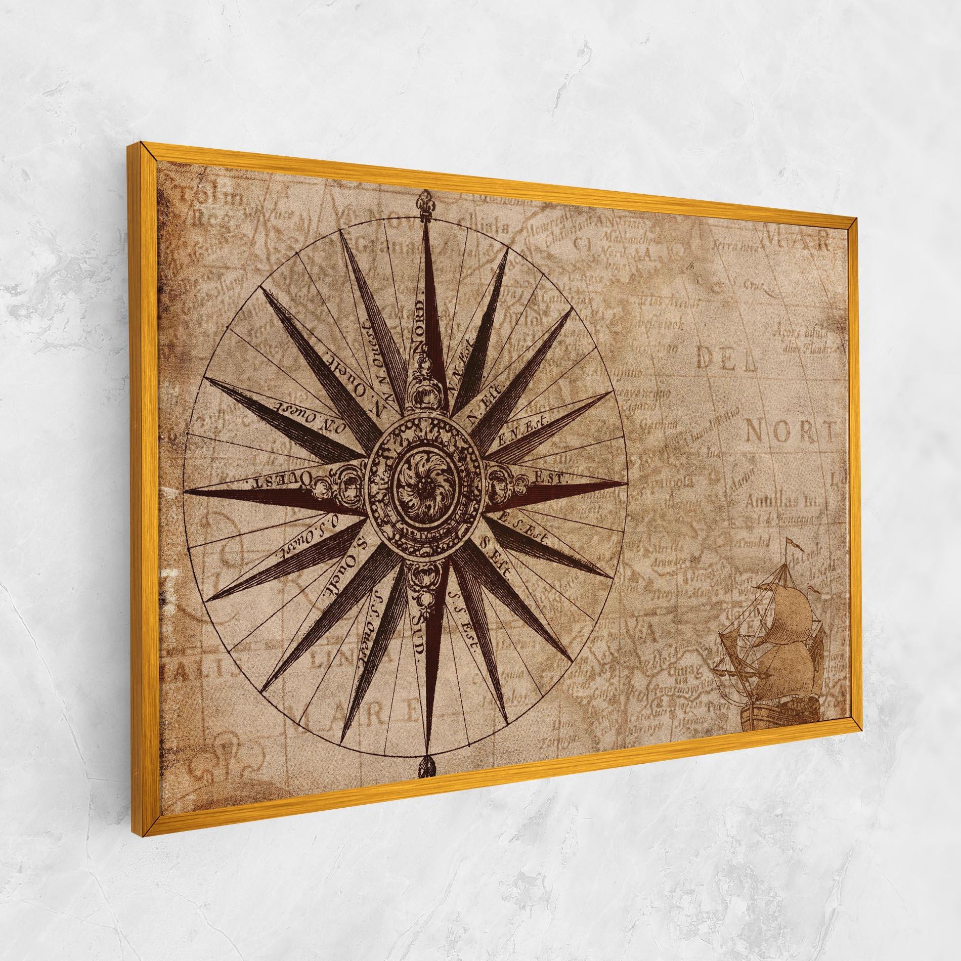 Vászonkép Vintage Map mockup 1