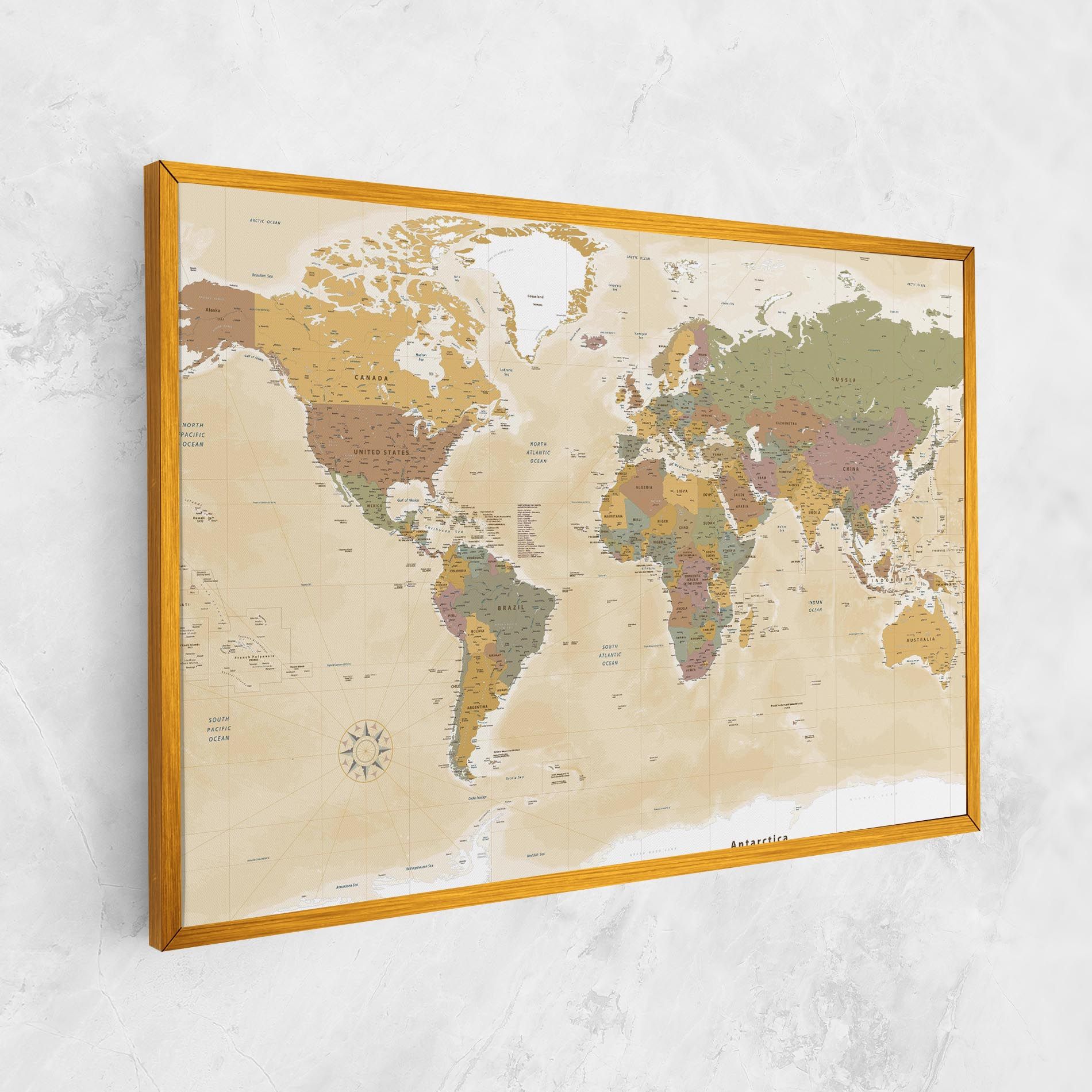 World Map Vintage mockup 1