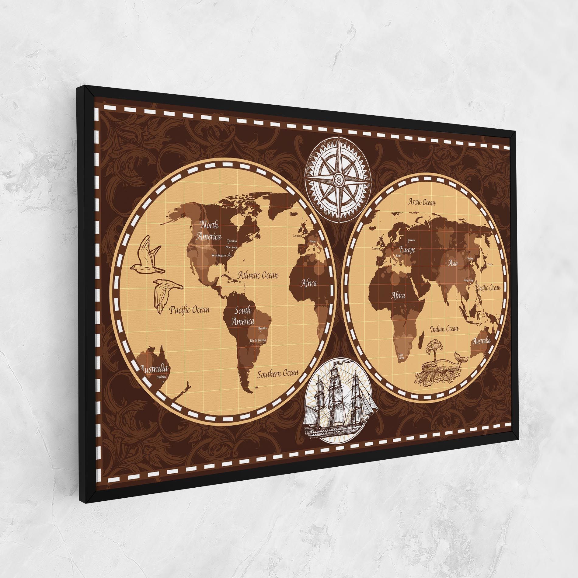 Old Brown Map mockup 1