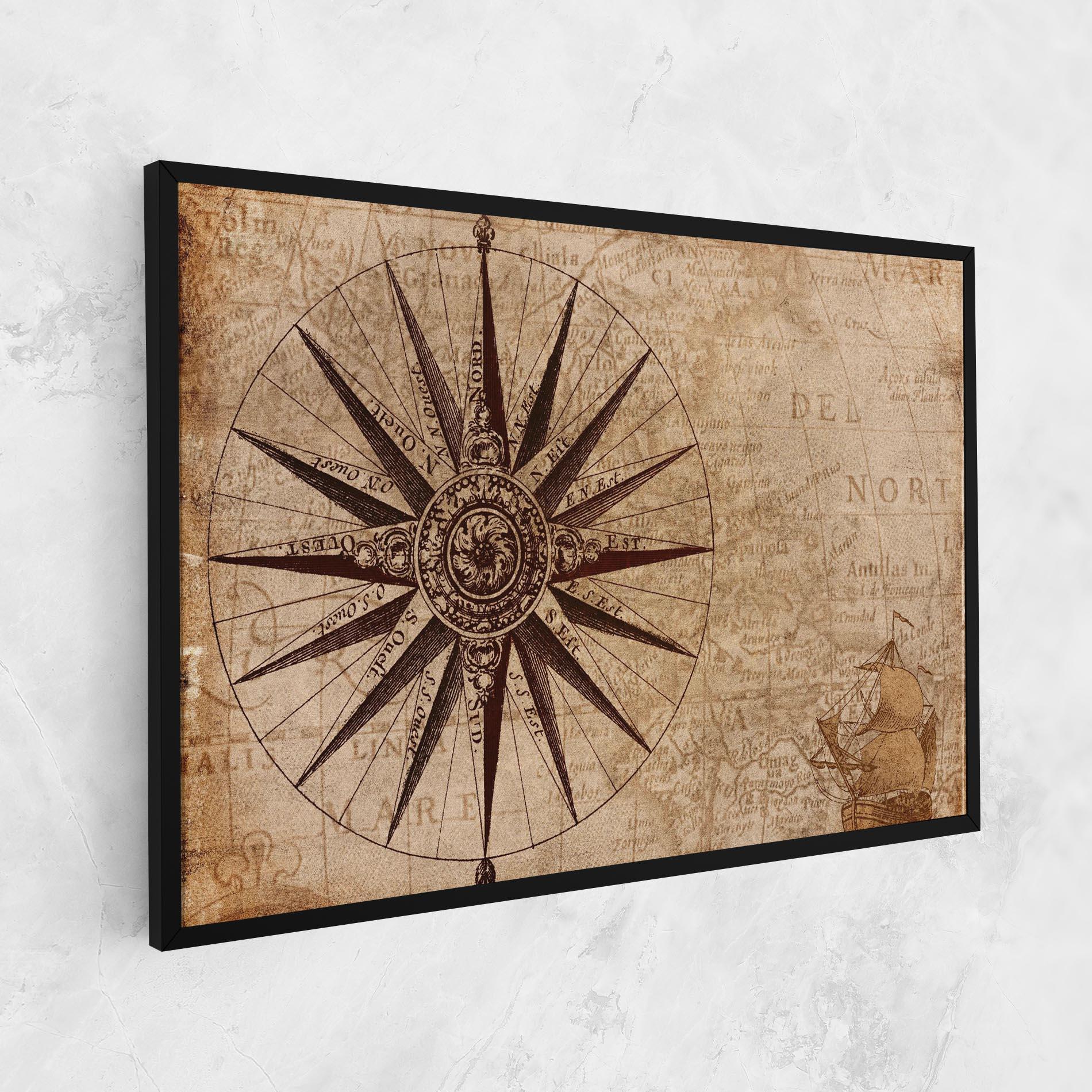 Vászonkép Vintage Map mockup 1