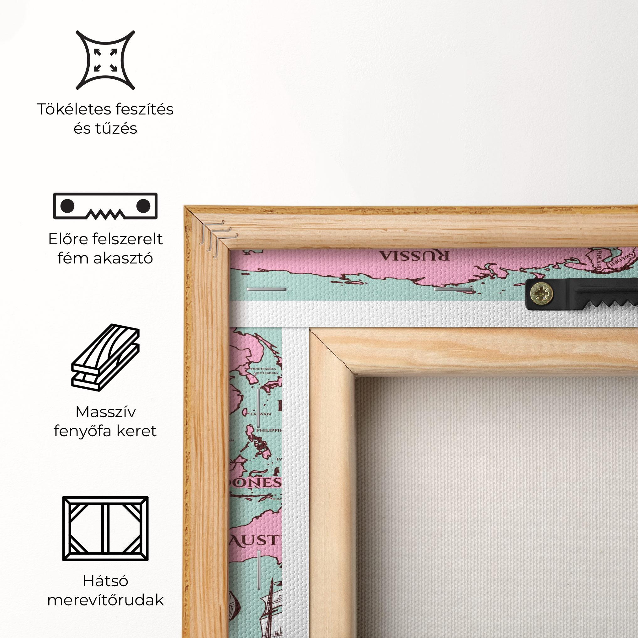 Vászonkép Pink Pirate Map mockup 5