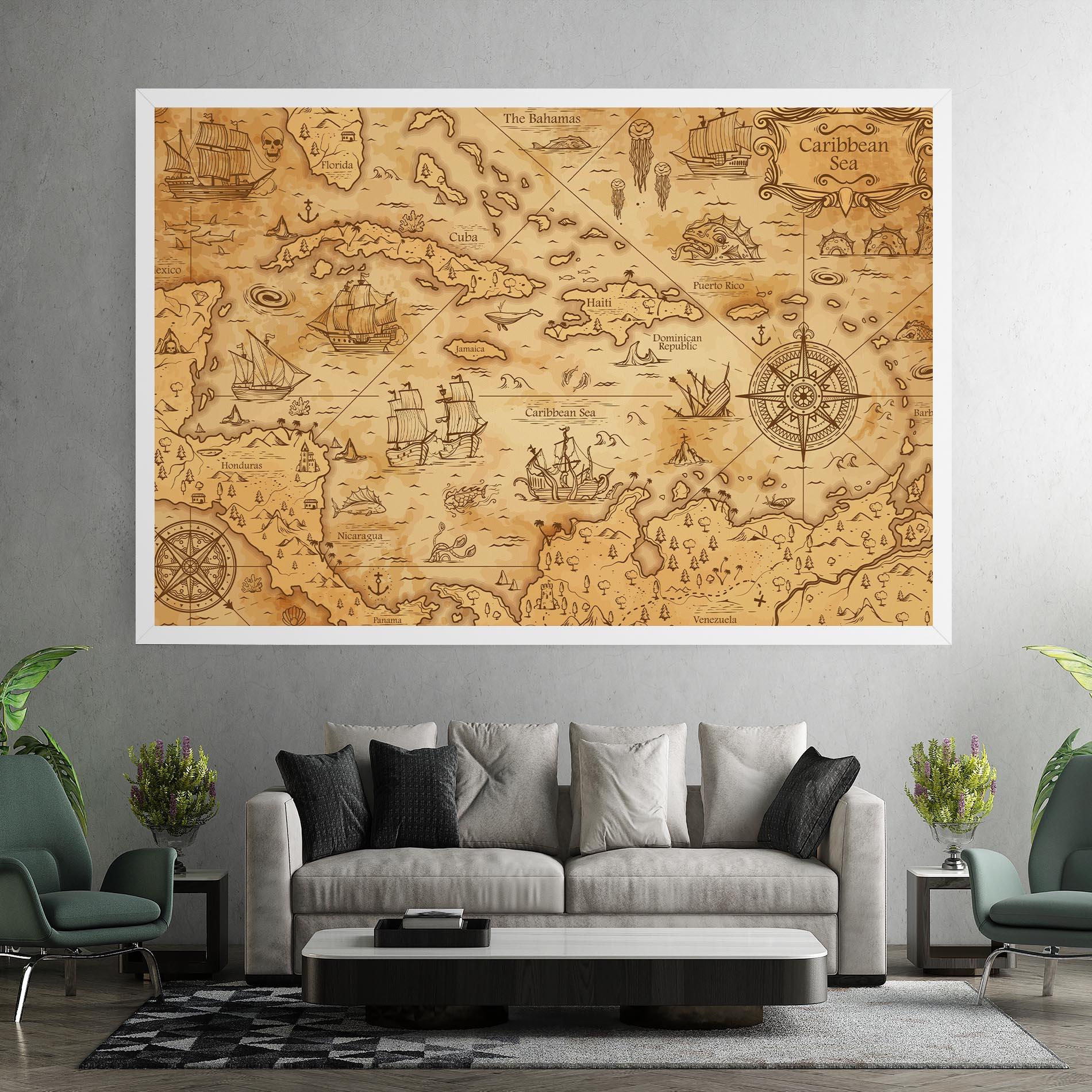 Vászonkép Caribbean Sea mockup 7