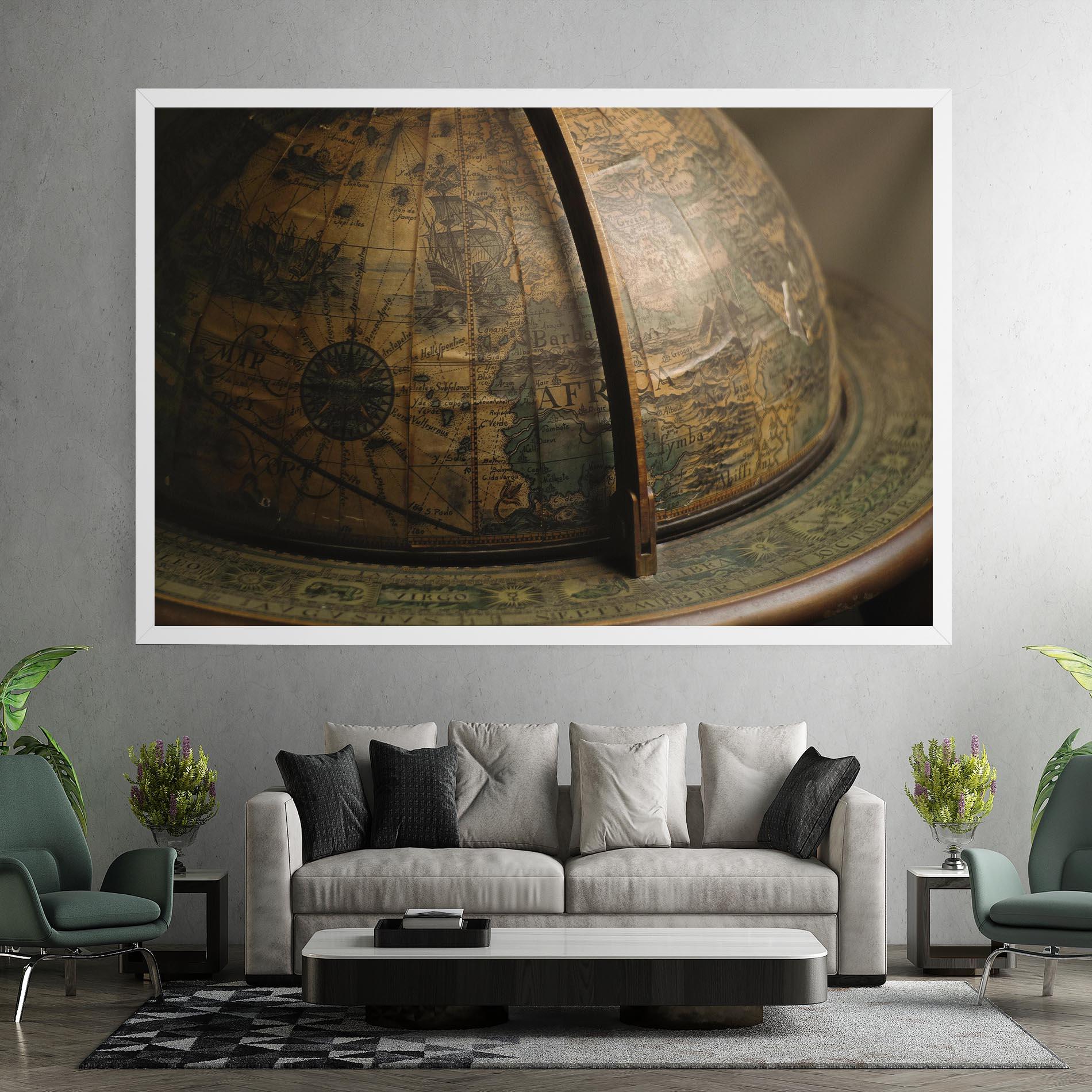 Vászonkép Globe Map mockup 7