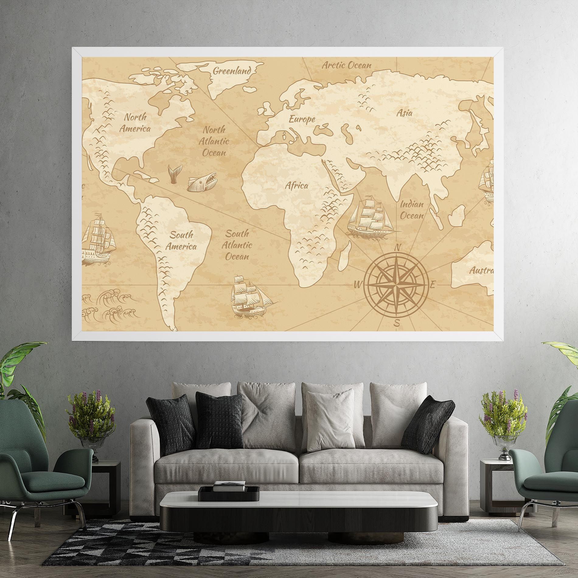 Old Continents Map mockup 7