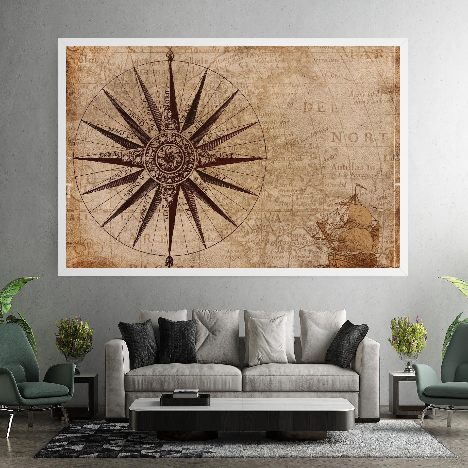 Vászonkép Vintage Map mockup 7