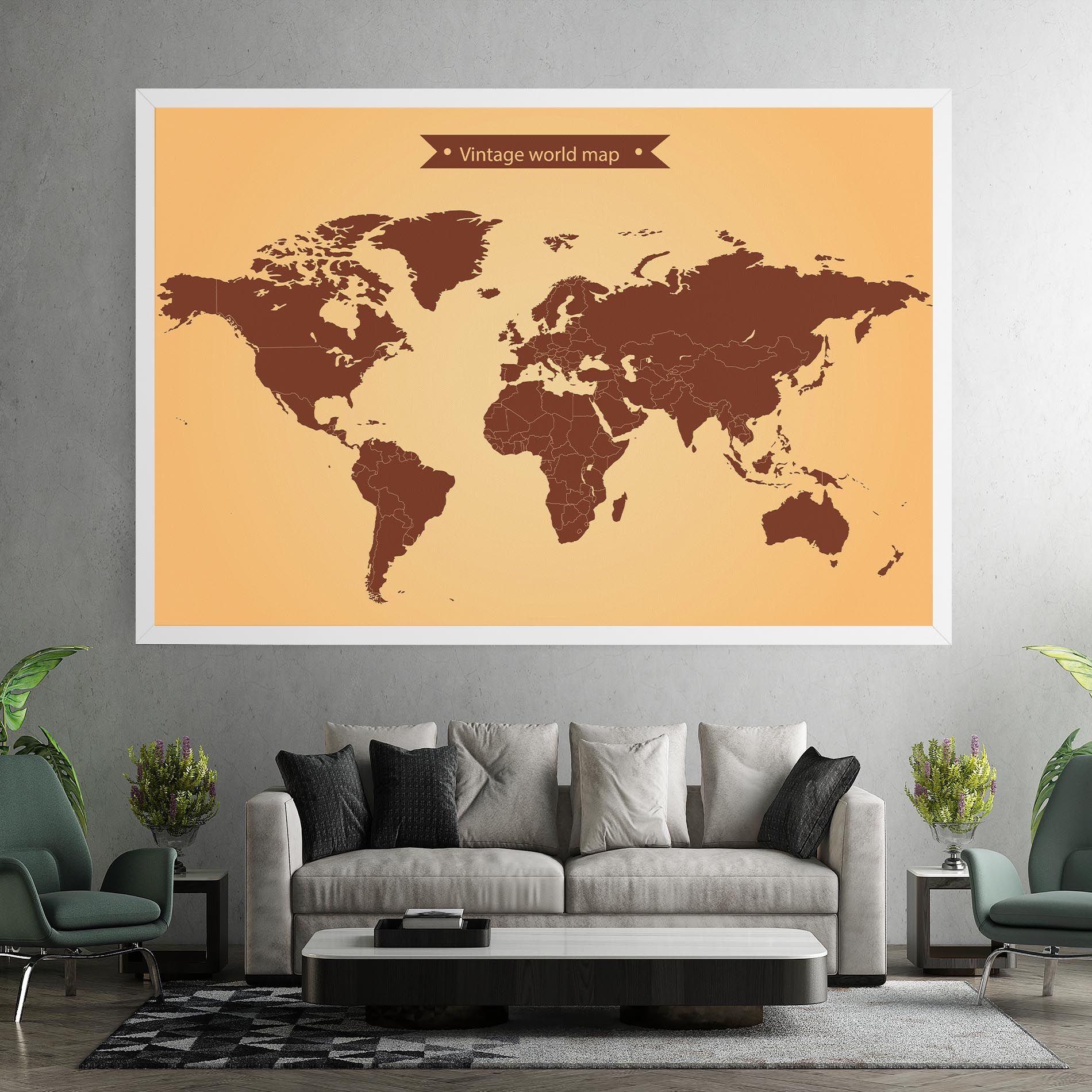 Vintage World Map mockup 7