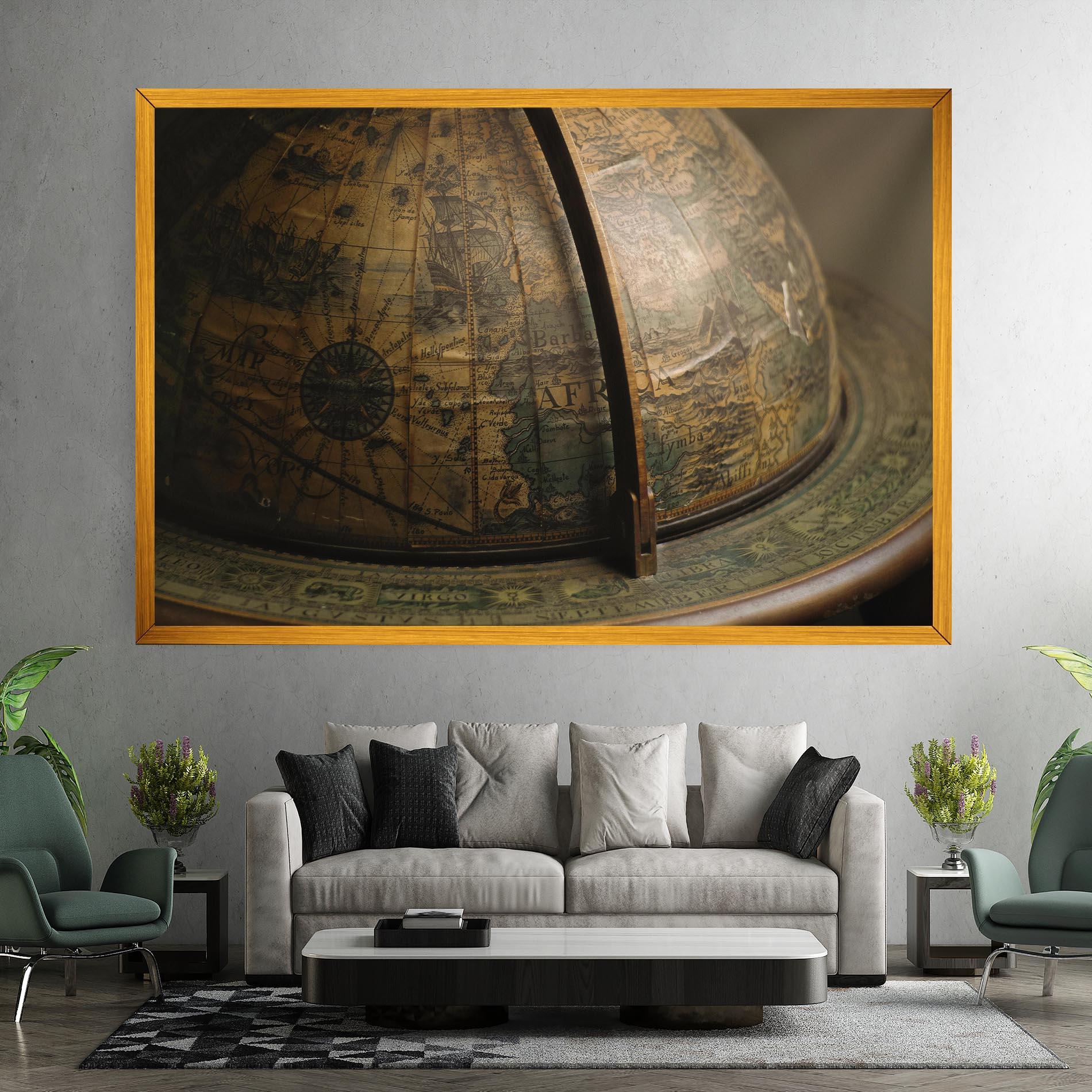 Vászonkép Globe Map mockup 7