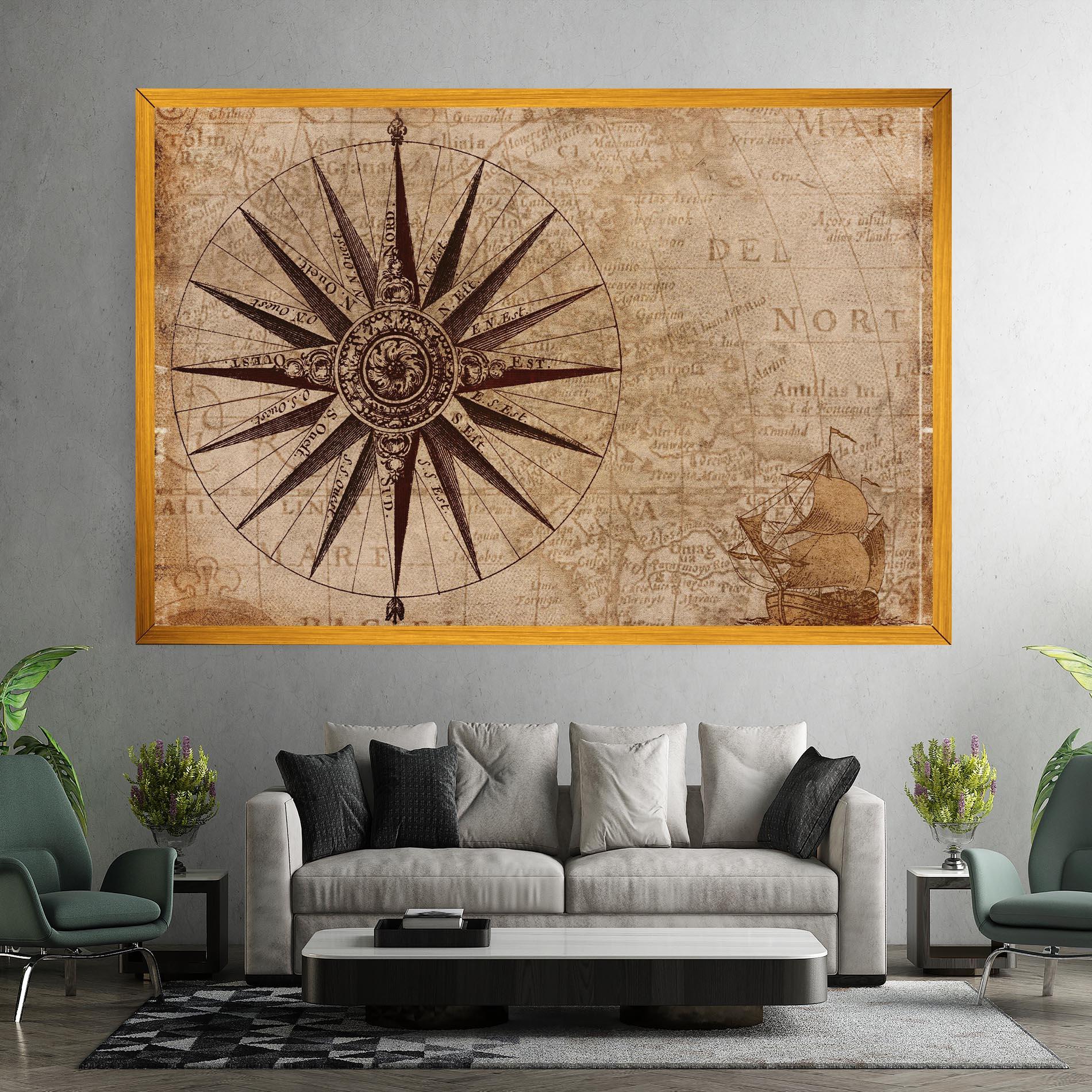 Vászonkép Vintage Map mockup 7