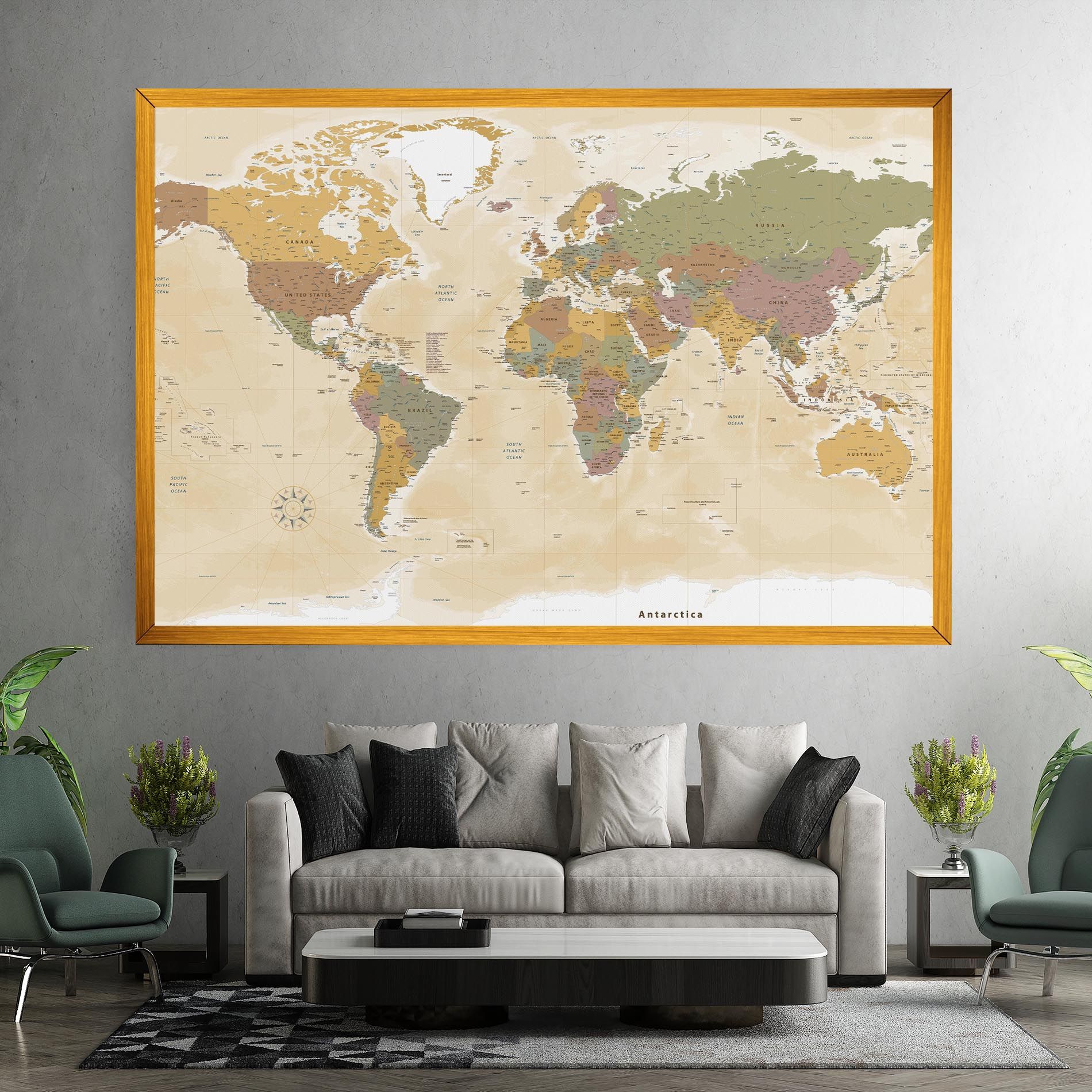 World Map Vintage mockup 7