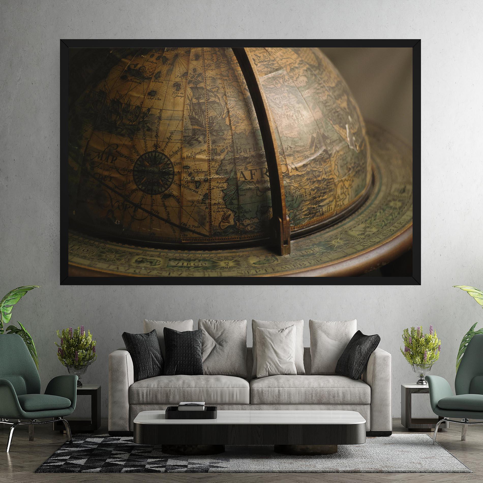 Vászonkép Globe Map mockup 7