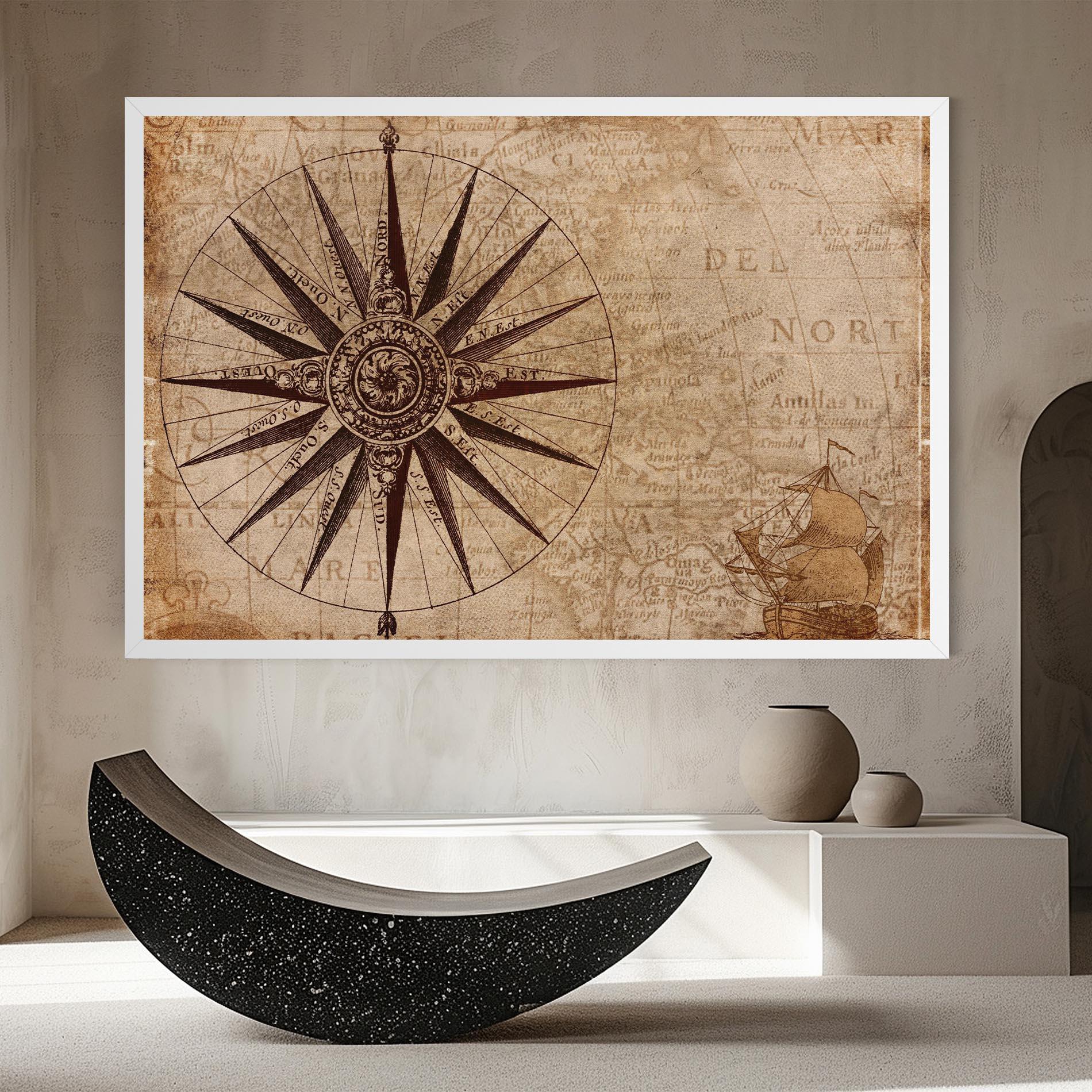 Vászonkép Vintage Map mockup 8