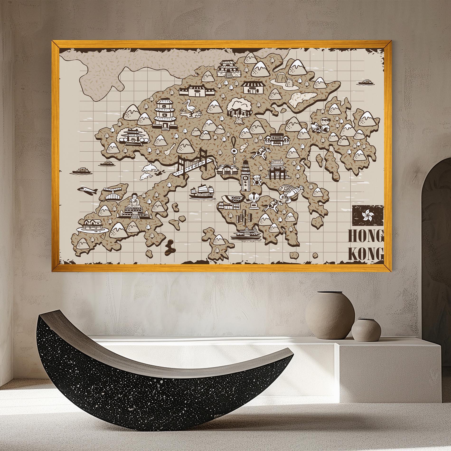 Vászonkép Hong Kong mockup 8