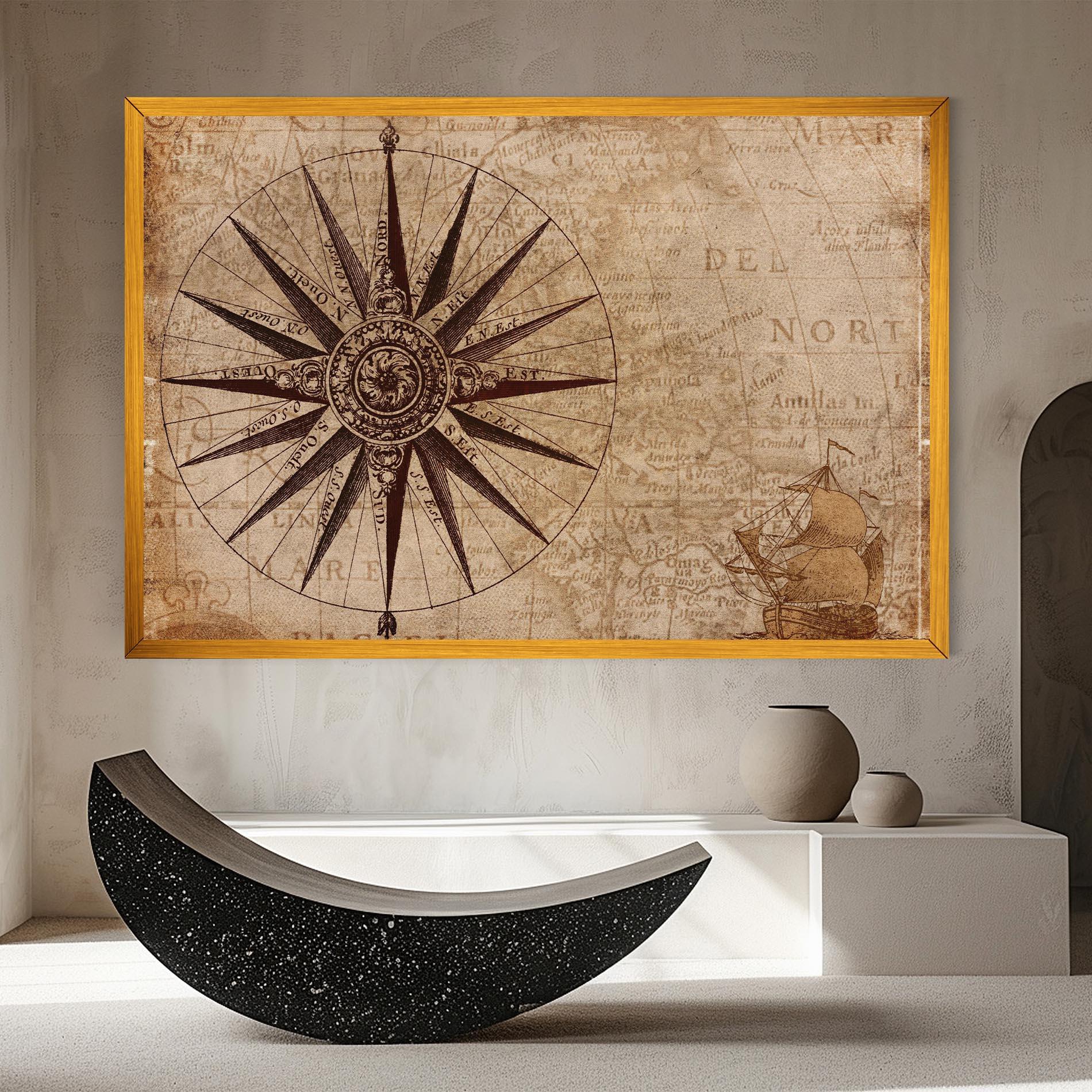 Vászonkép Vintage Map mockup 8