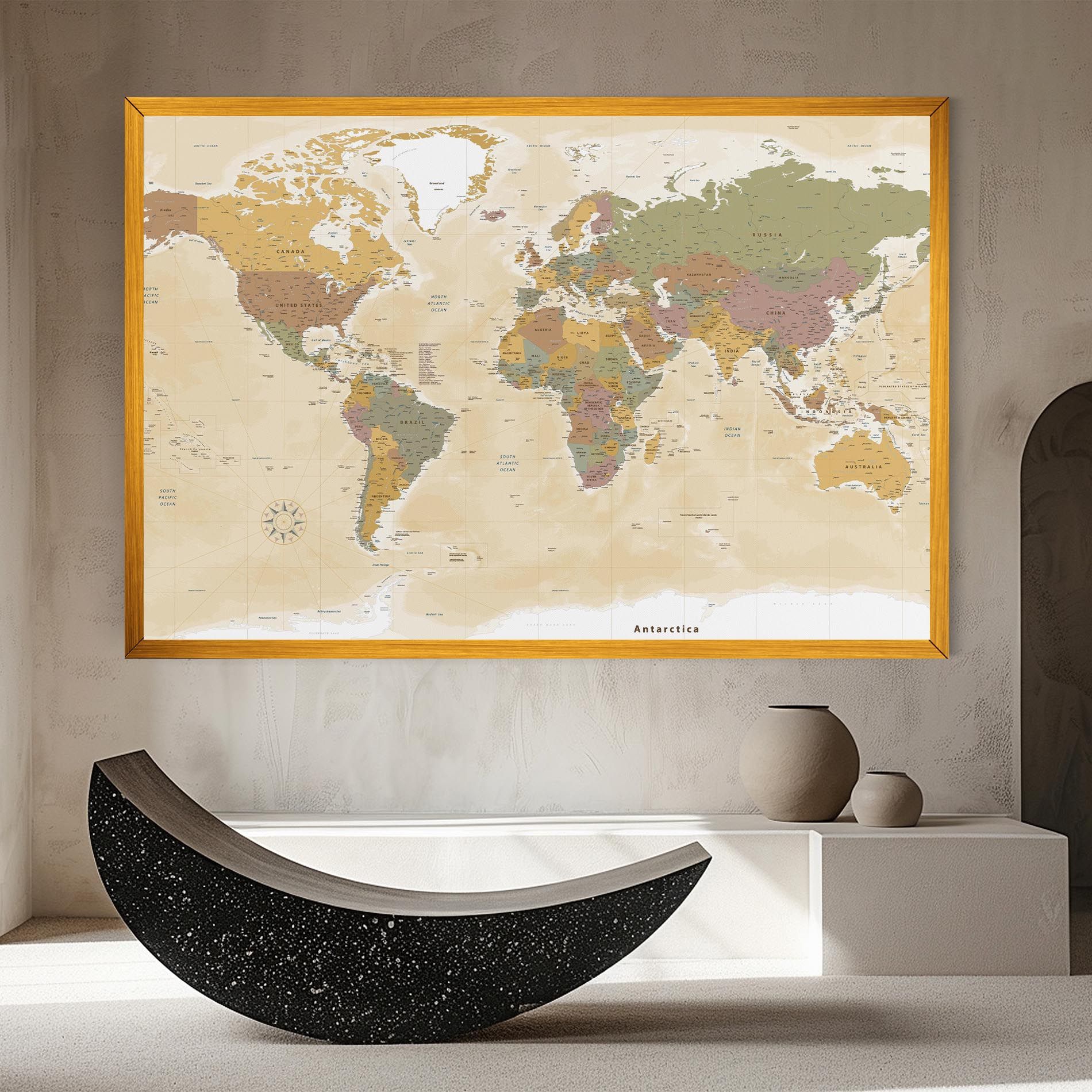 World Map Vintage mockup 8
