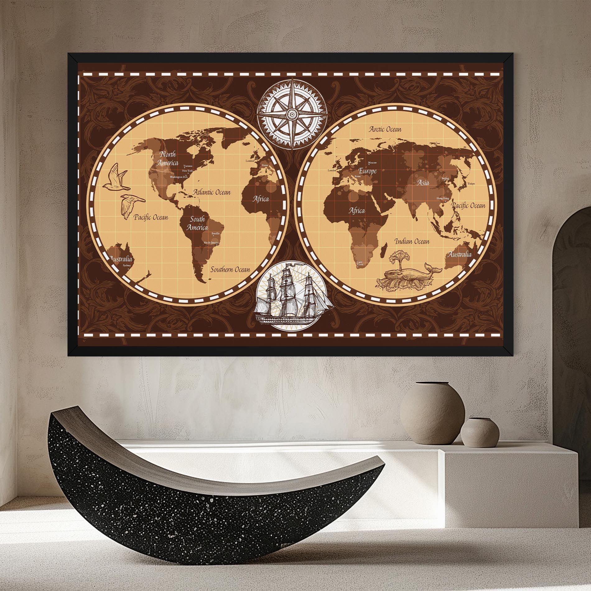 Old Brown Map mockup 8