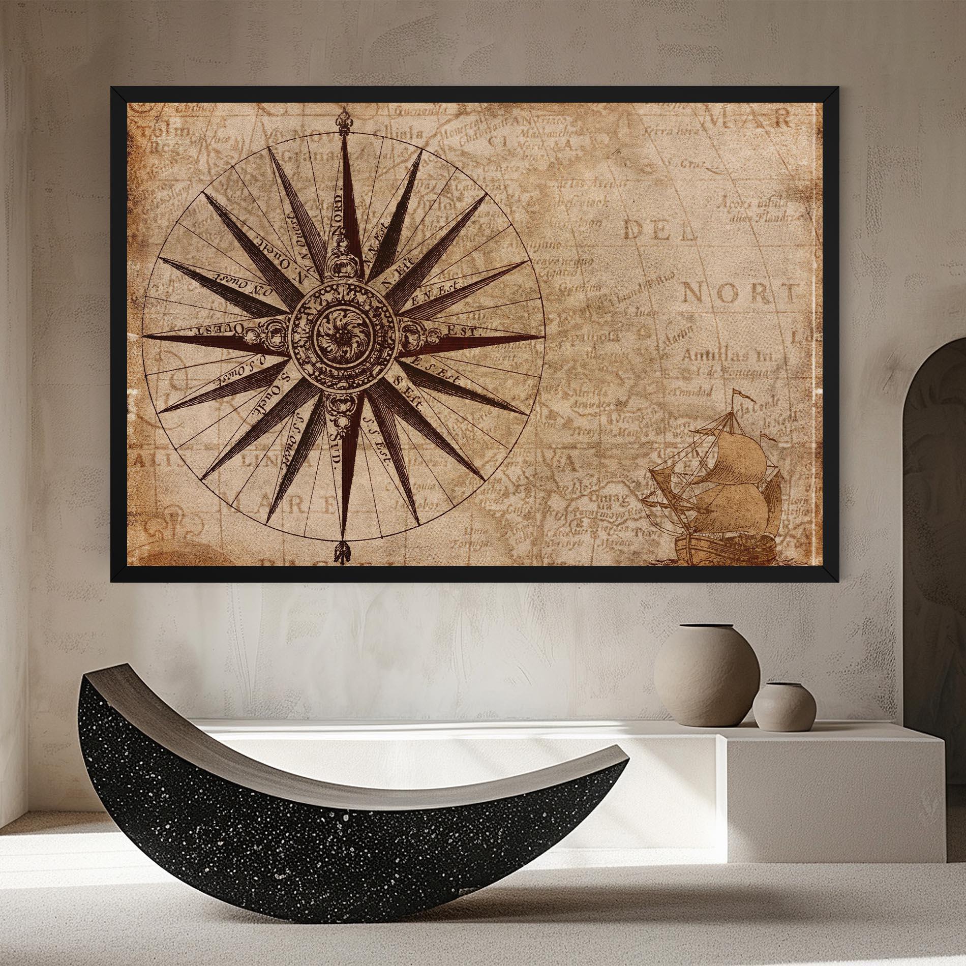 Vászonkép Vintage Map mockup 8