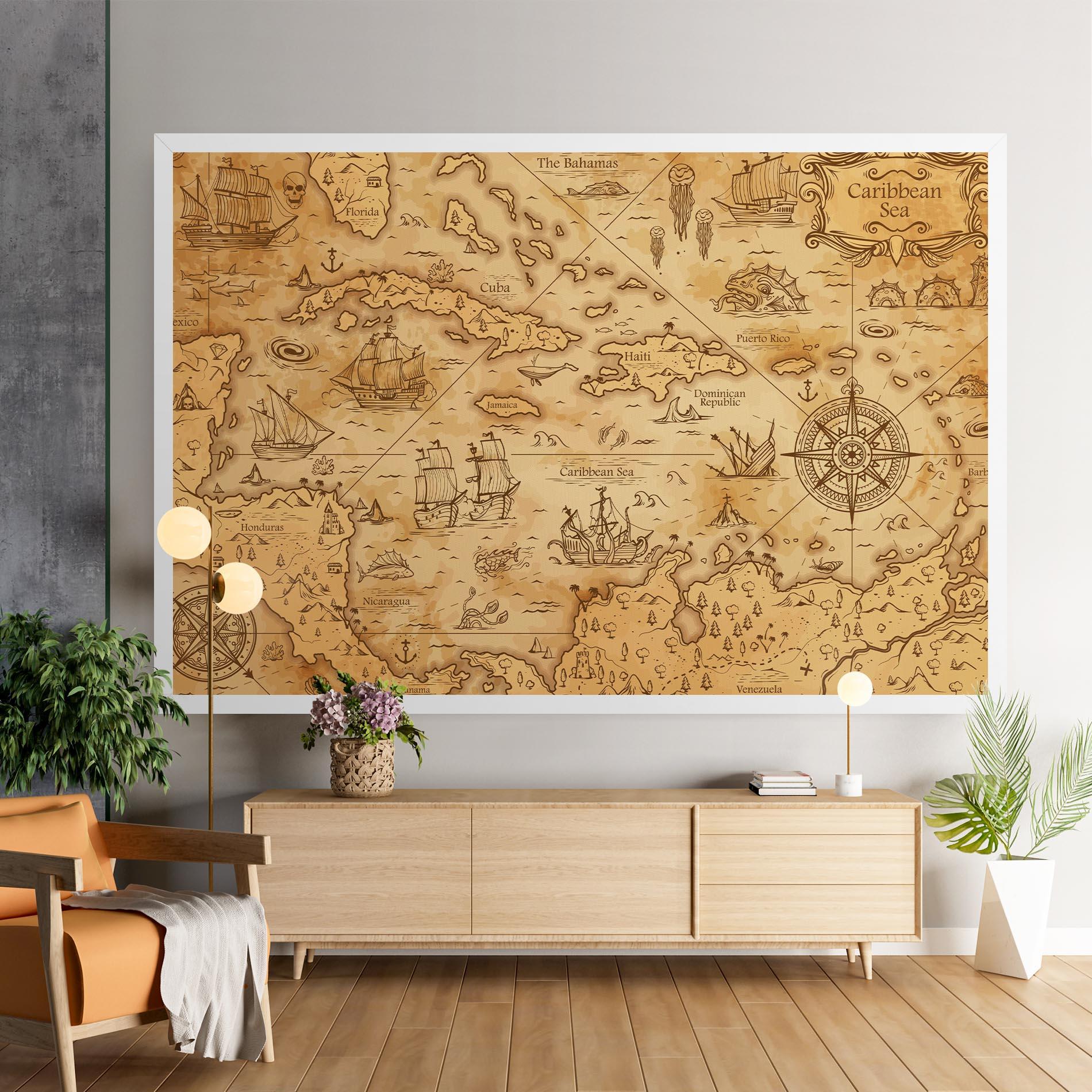 Vászonkép Caribbean Sea mockup 9