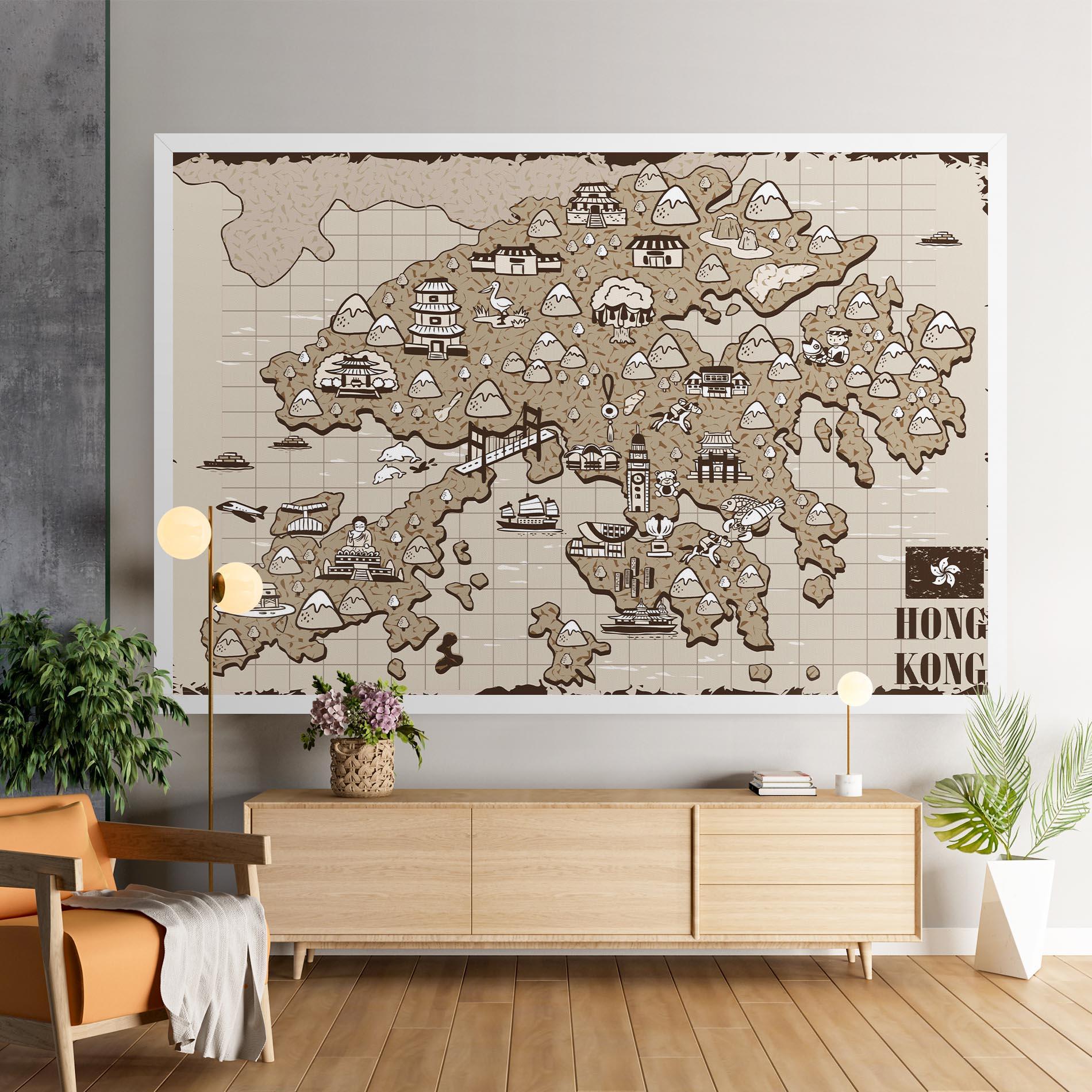 Vászonkép Hong Kong mockup 9