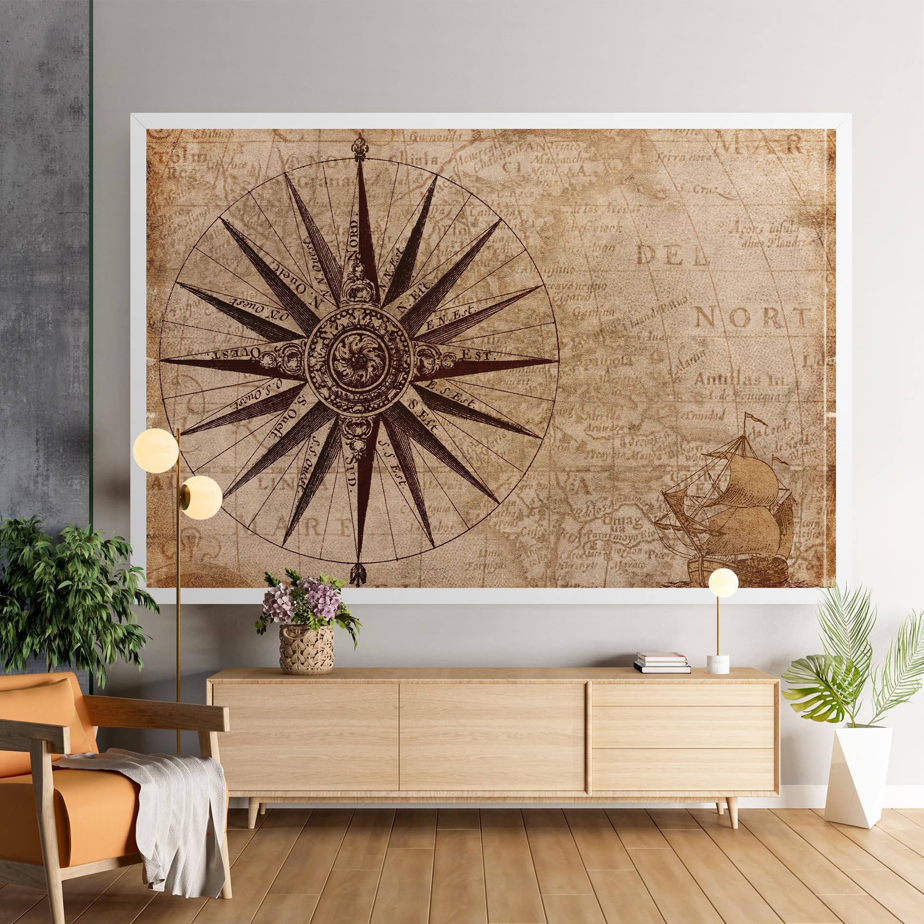 Vászonkép Vintage Map mockup 9