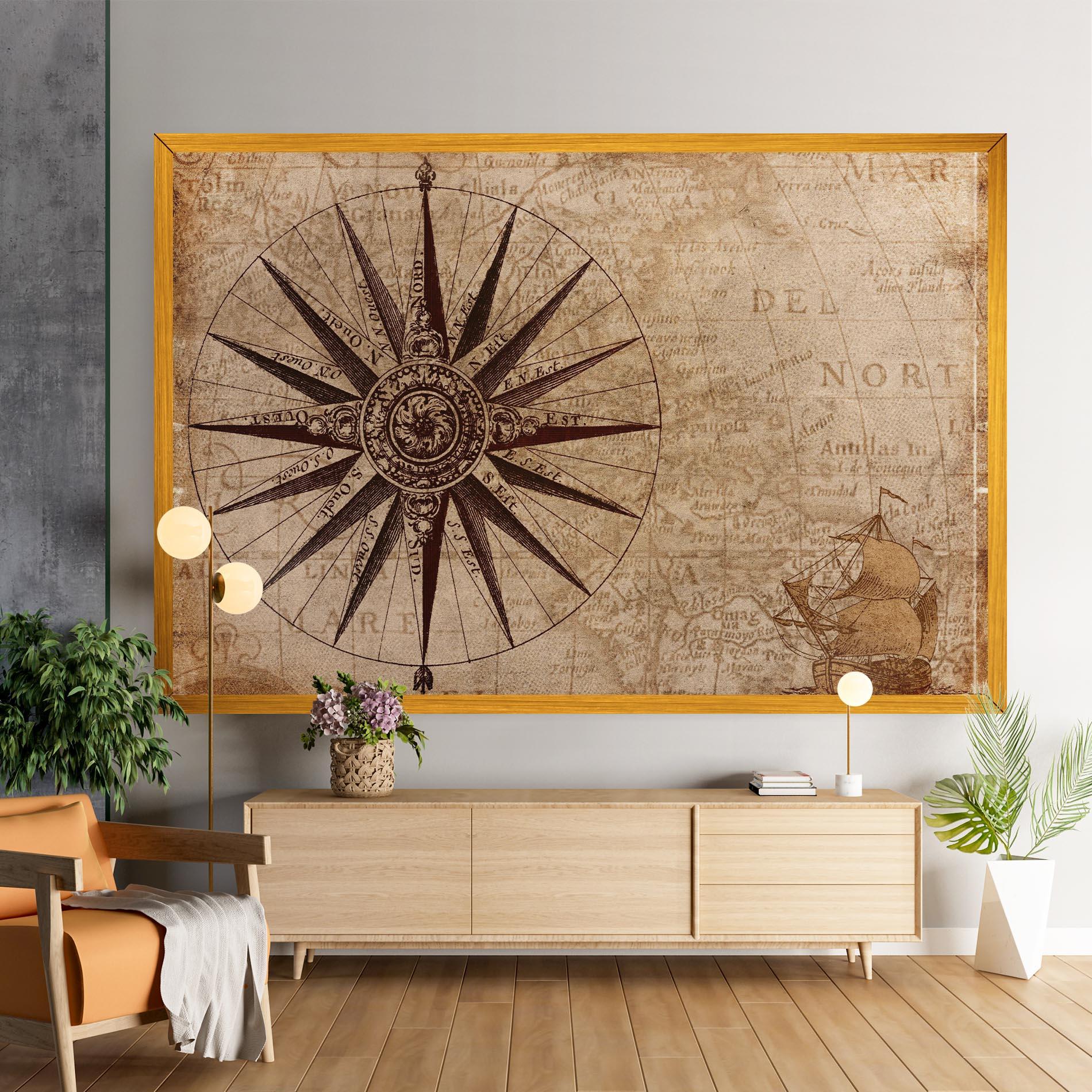 Vászonkép Vintage Map mockup 9