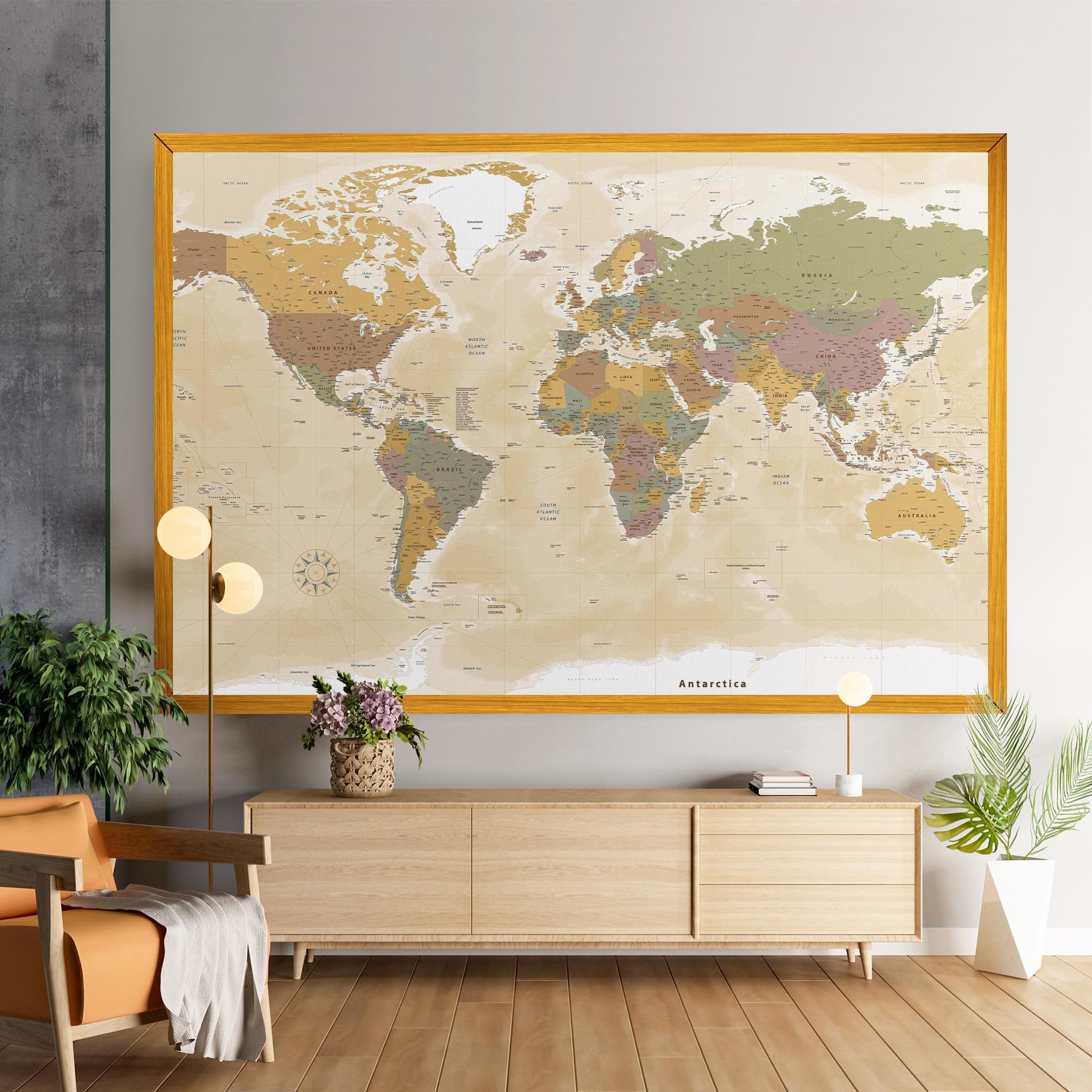 World Map Vintage mockup 9