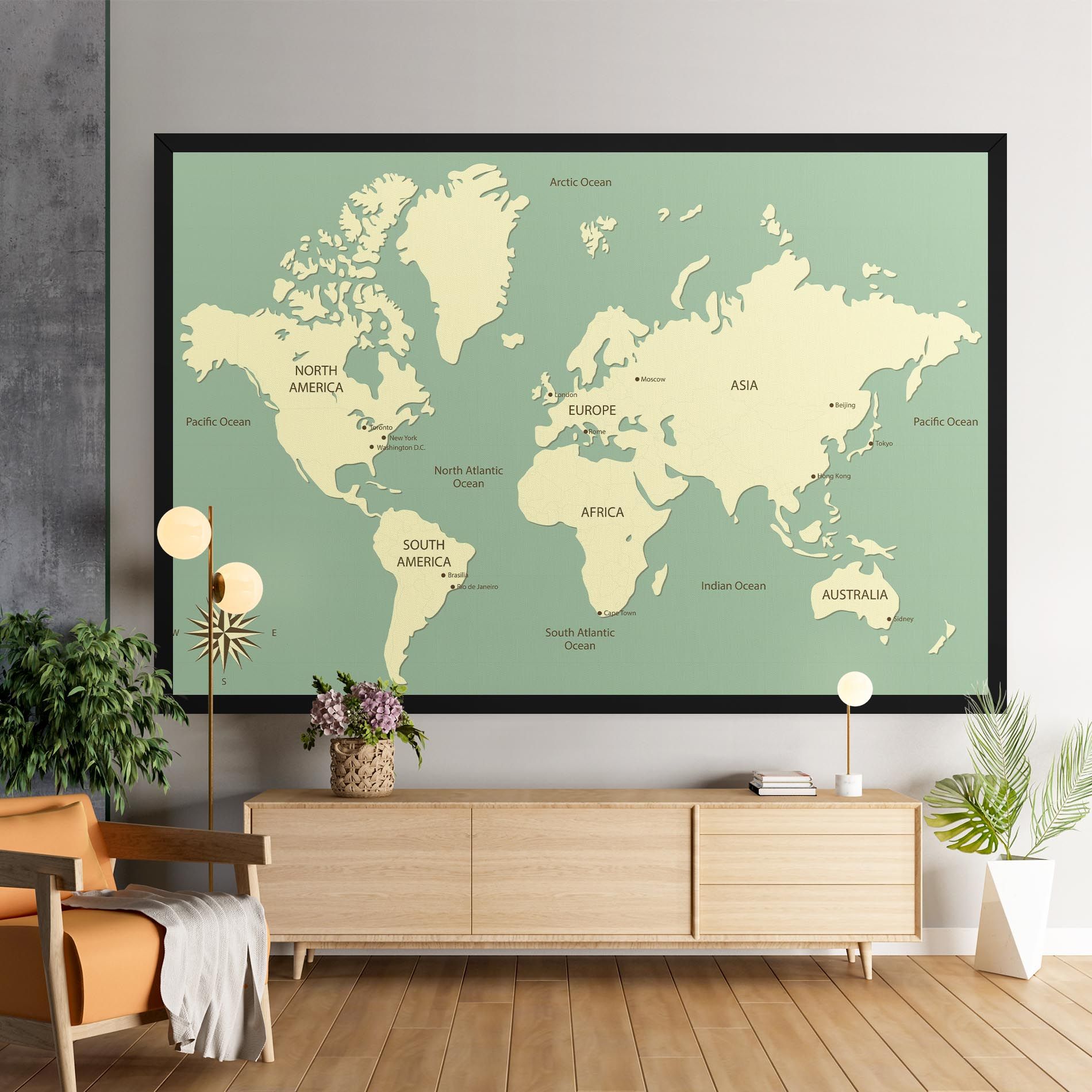 Green Cream Map mockup 9