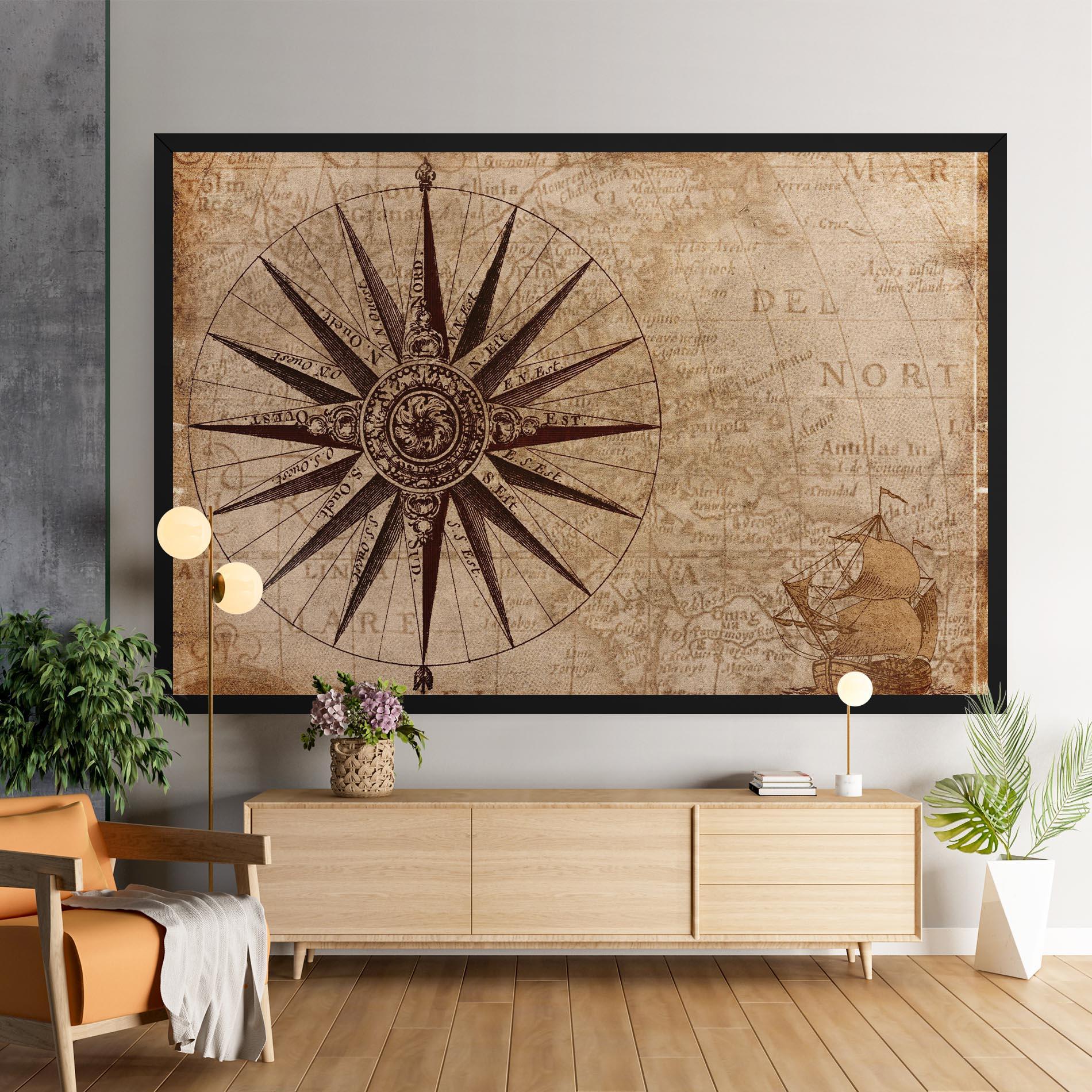 Vászonkép Vintage Map mockup 9