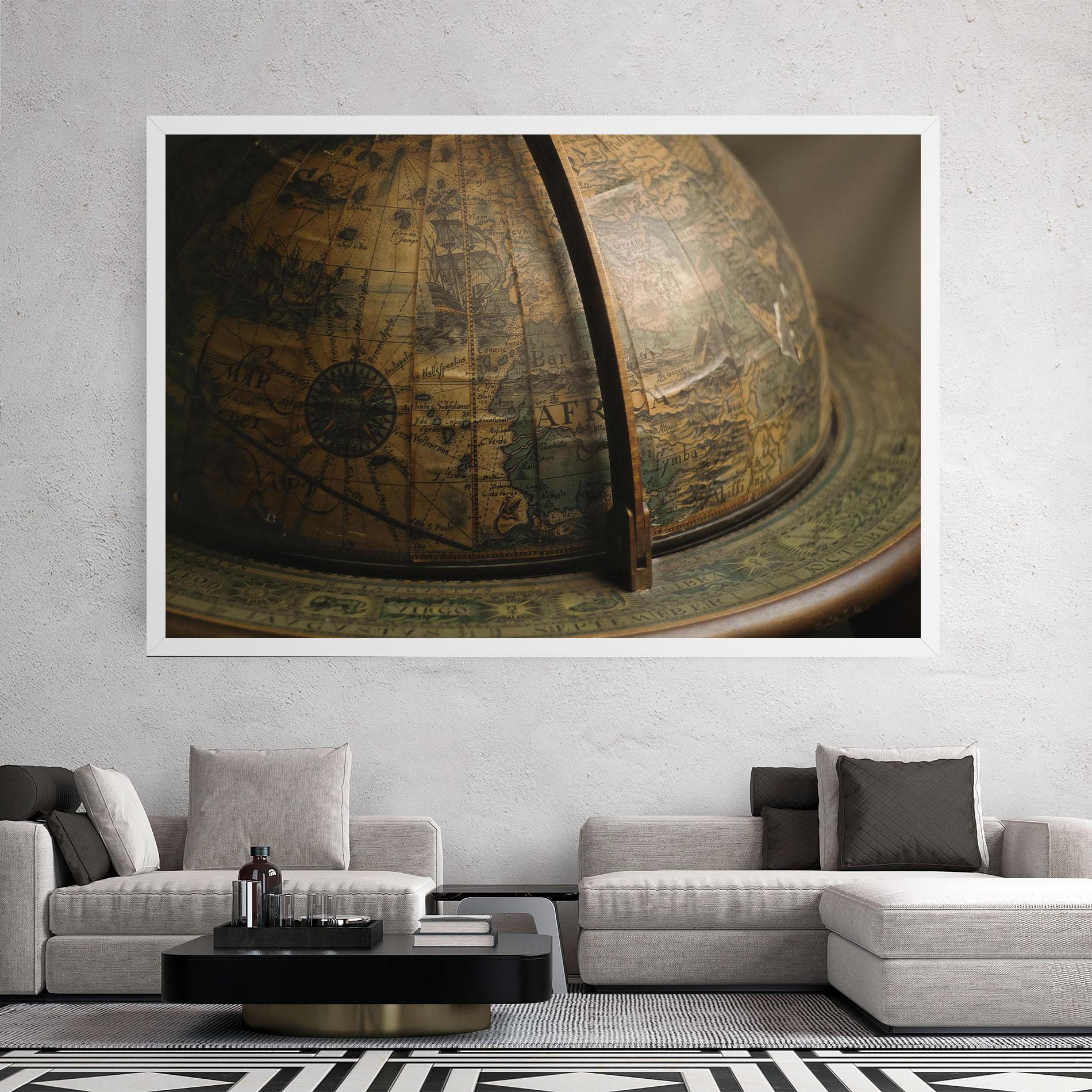 Vászonkép Globe Map mockup 2