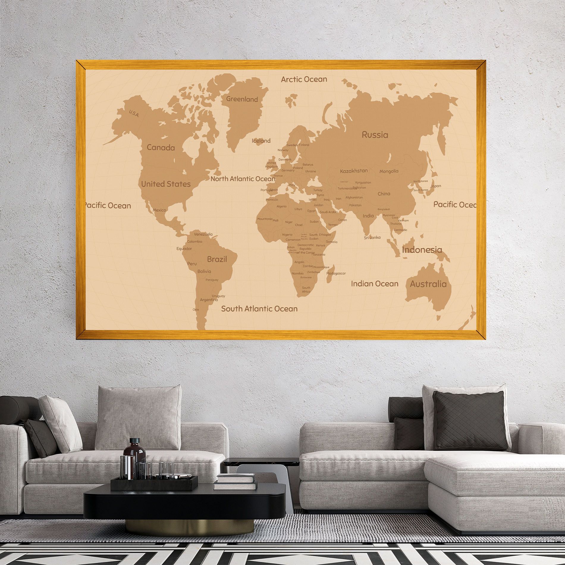 Ocean Old Map mockup 2