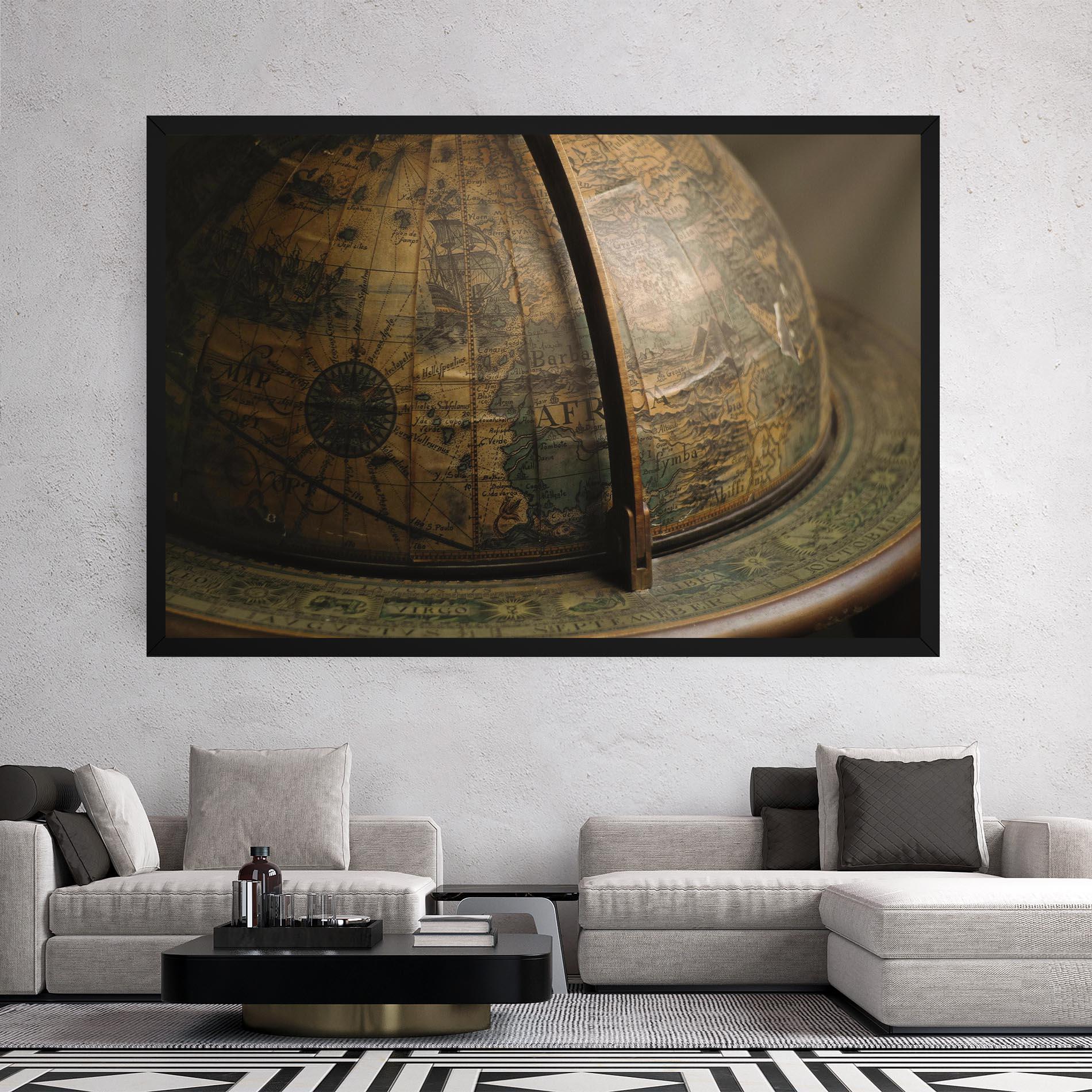 Vászonkép Globe Map mockup 2