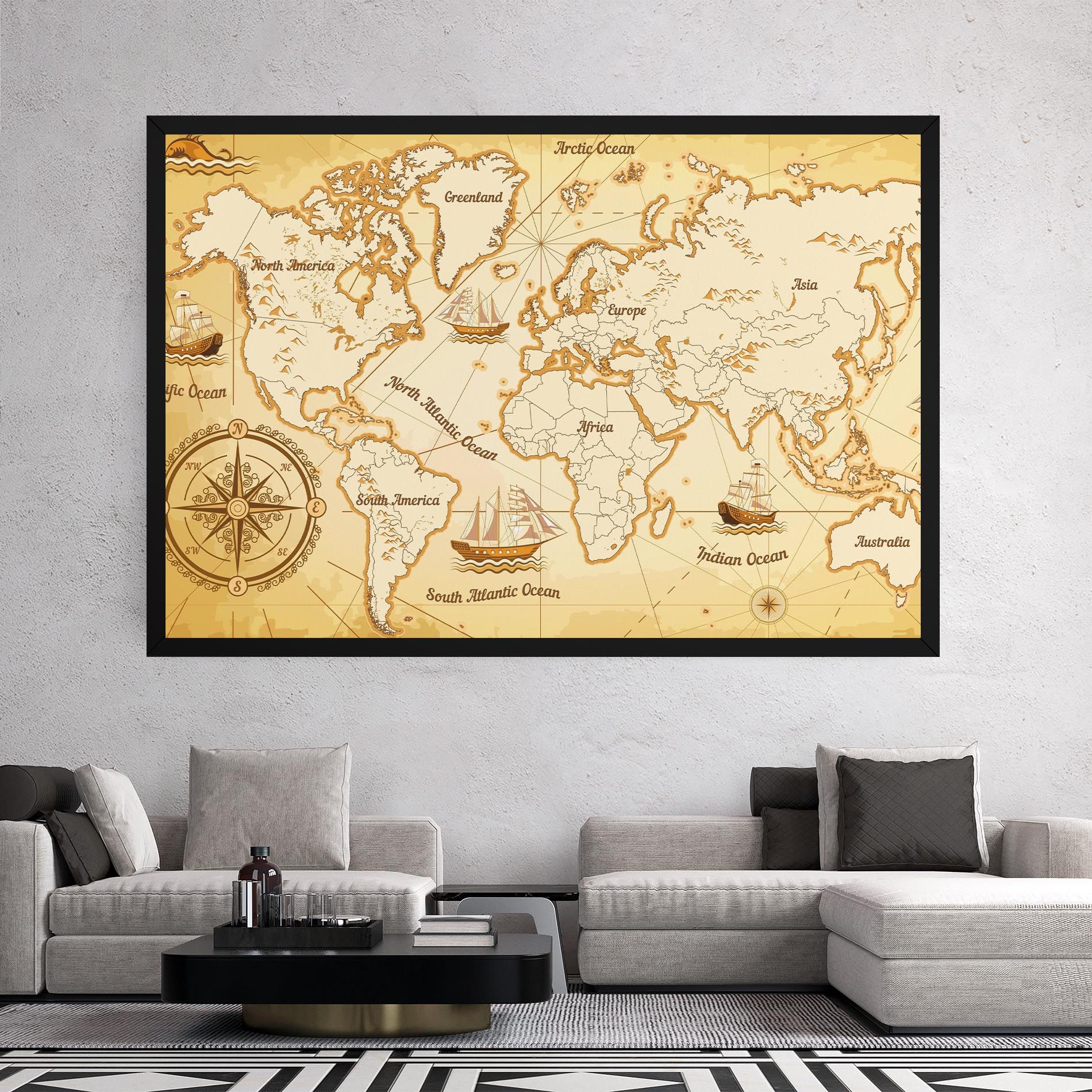 Gold Old Map mockup 2