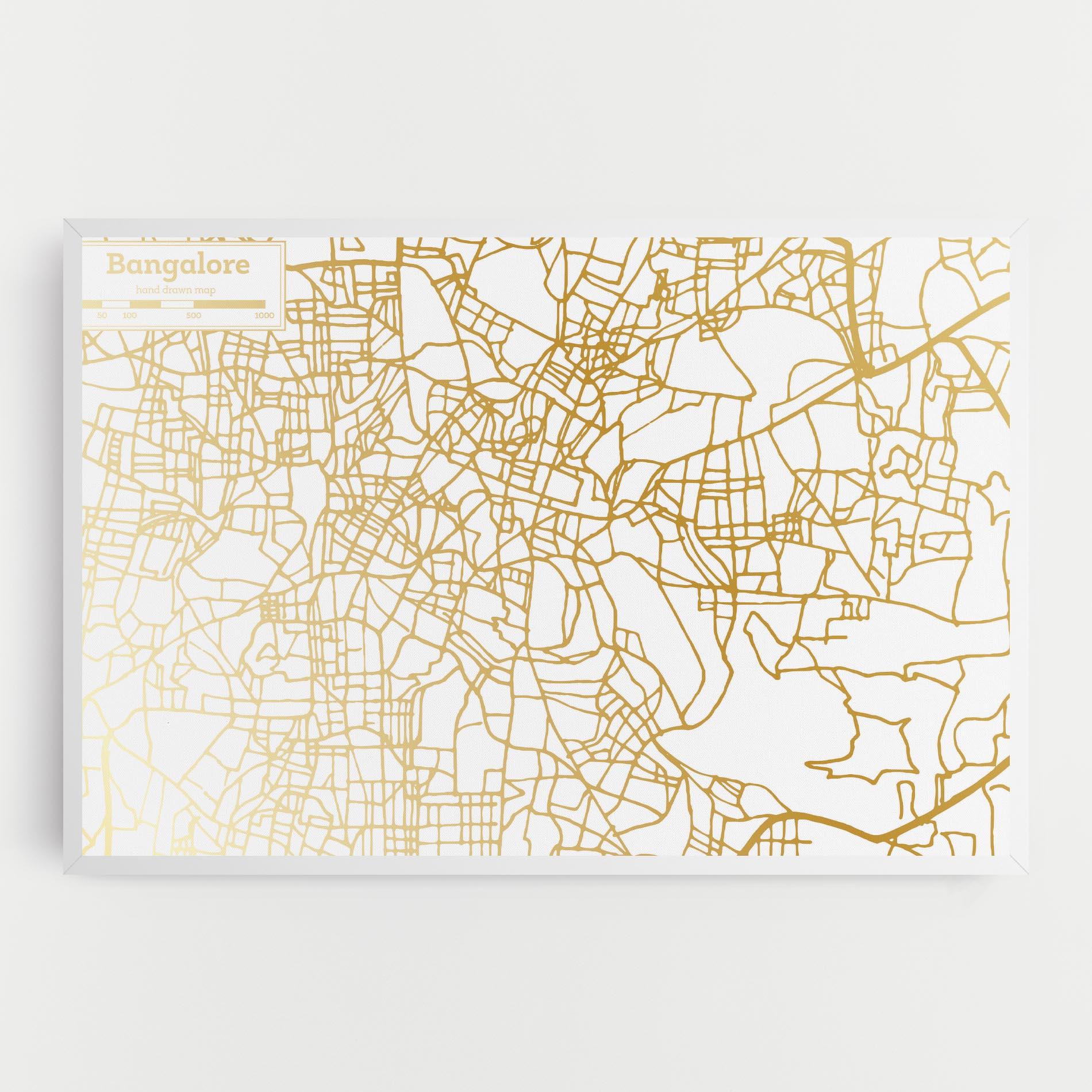 Vászonkép Bangalore Map mockup 0