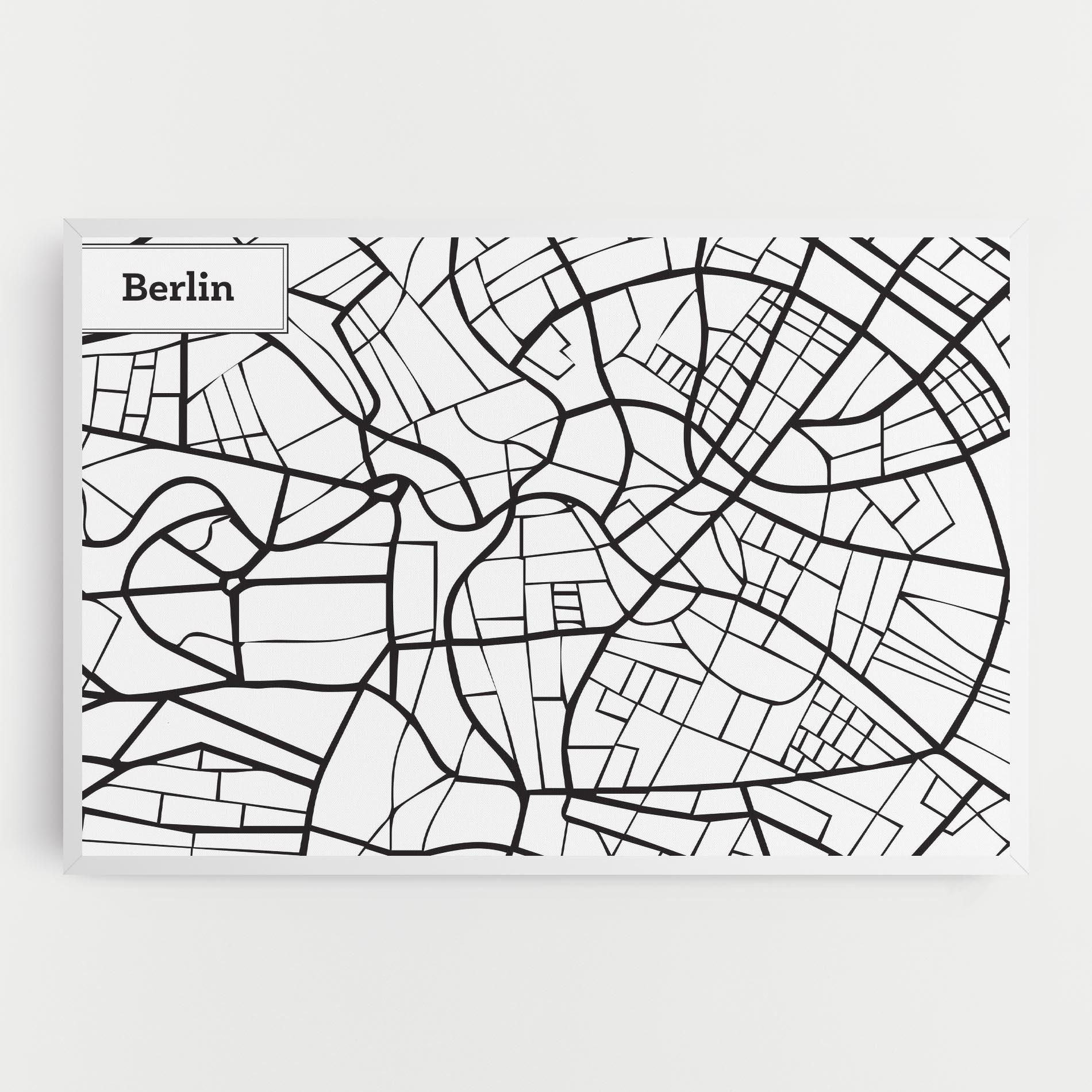 Vászonkép Berlin Map mockup 0