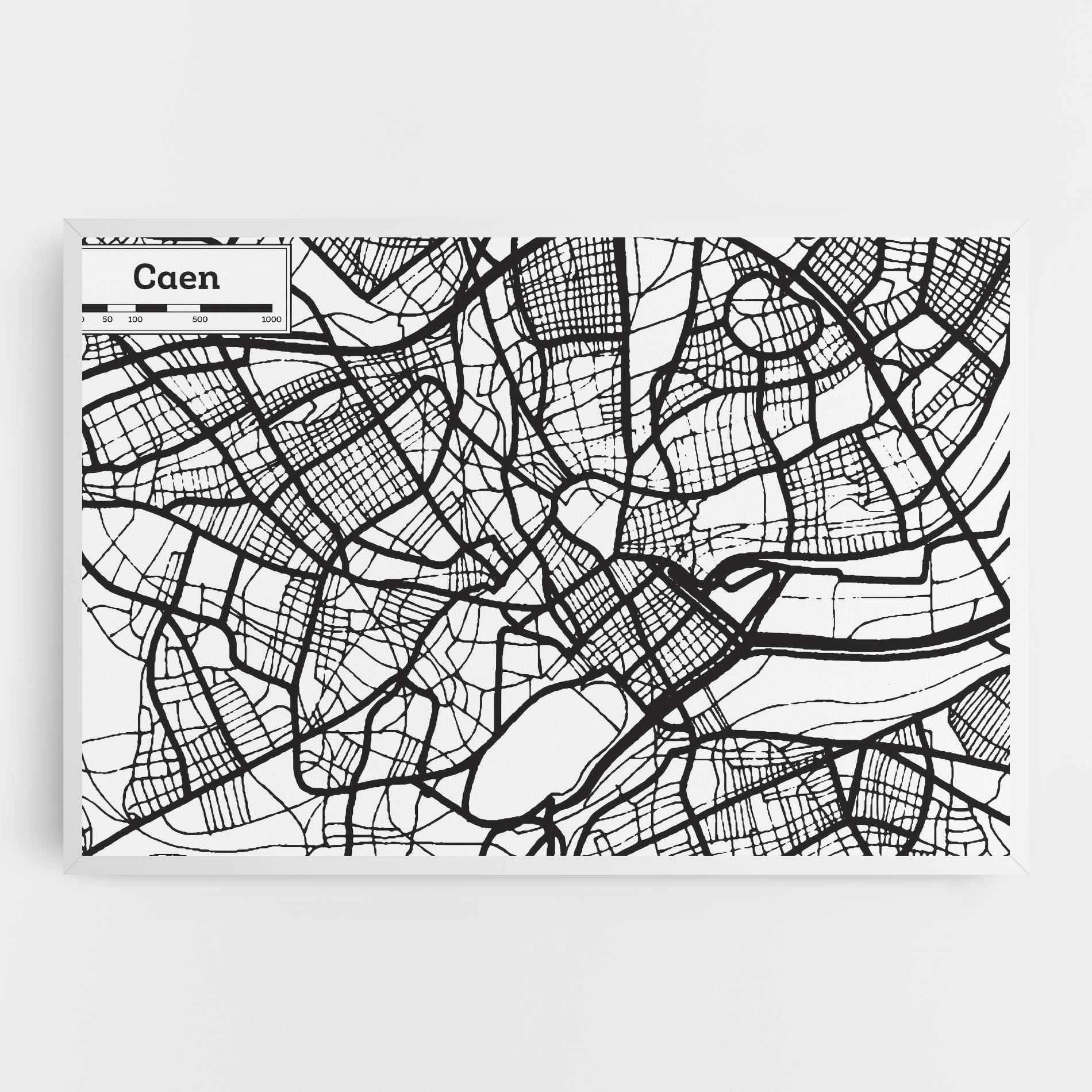 Vászonkép Caen Map mockup 0